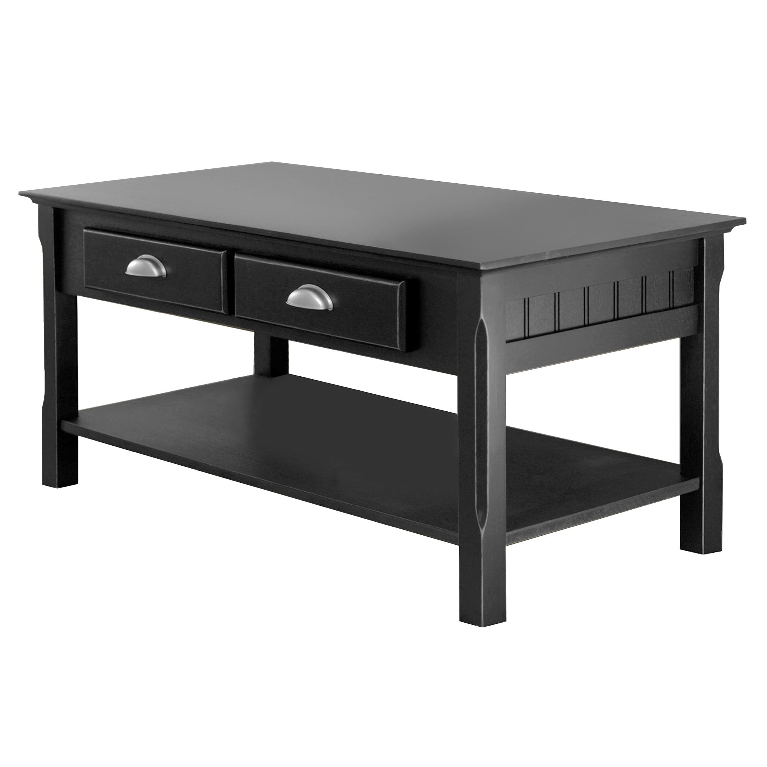 Black Wood Coffee Tables At Lowes Intended For Pemberly Row Replicated Wood Coffee Tables (View 11 of 20)