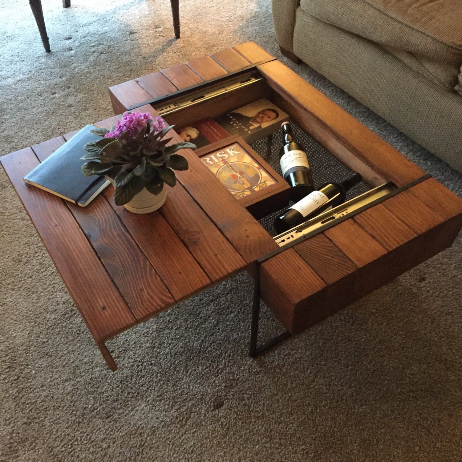 Block Coffee Table With Hidden Storage Within Modern Coffee Tables With Hidden Storage Compartments (Gallery 3 of 20)