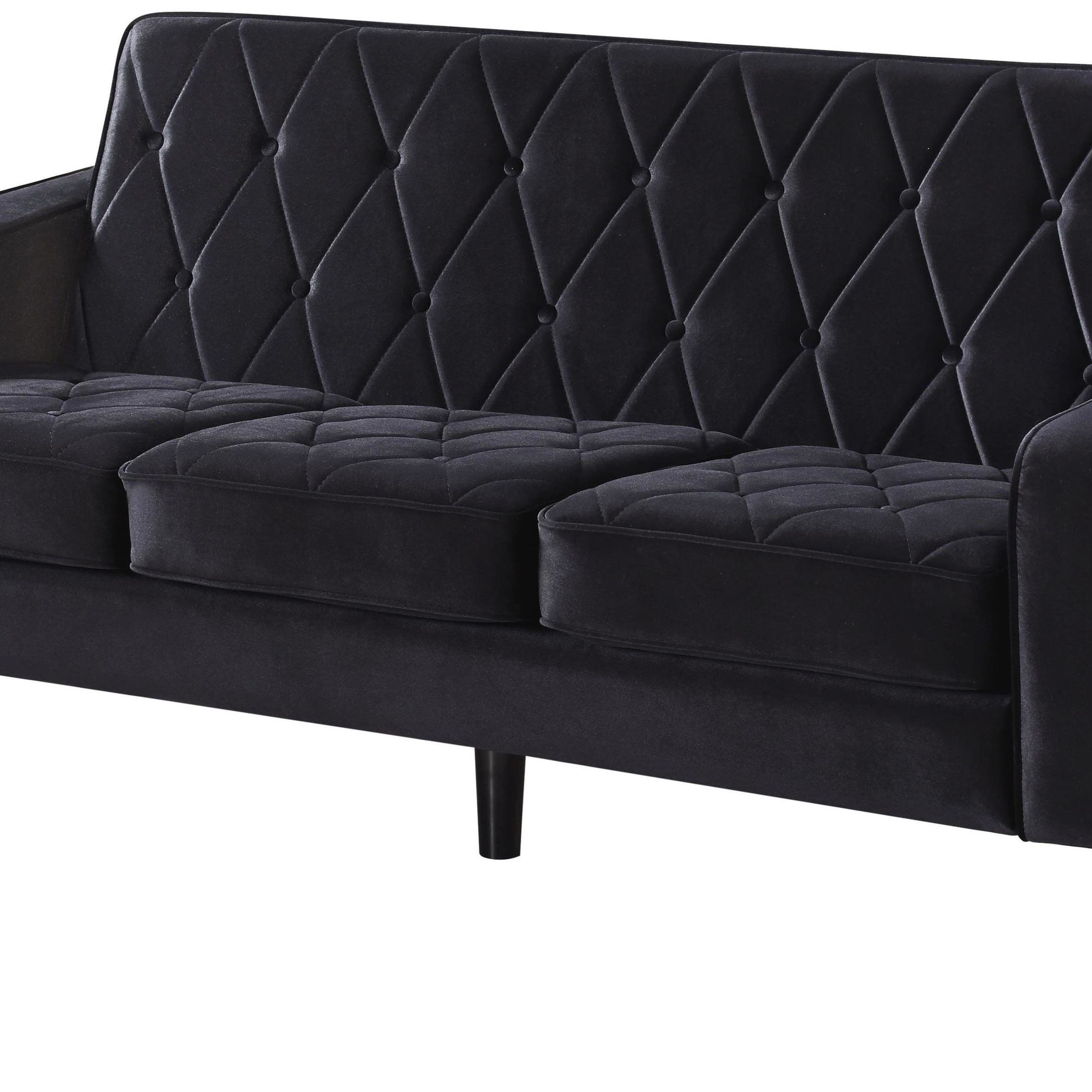 Featured Photo of 20 Collection of Black Velvet Sofas