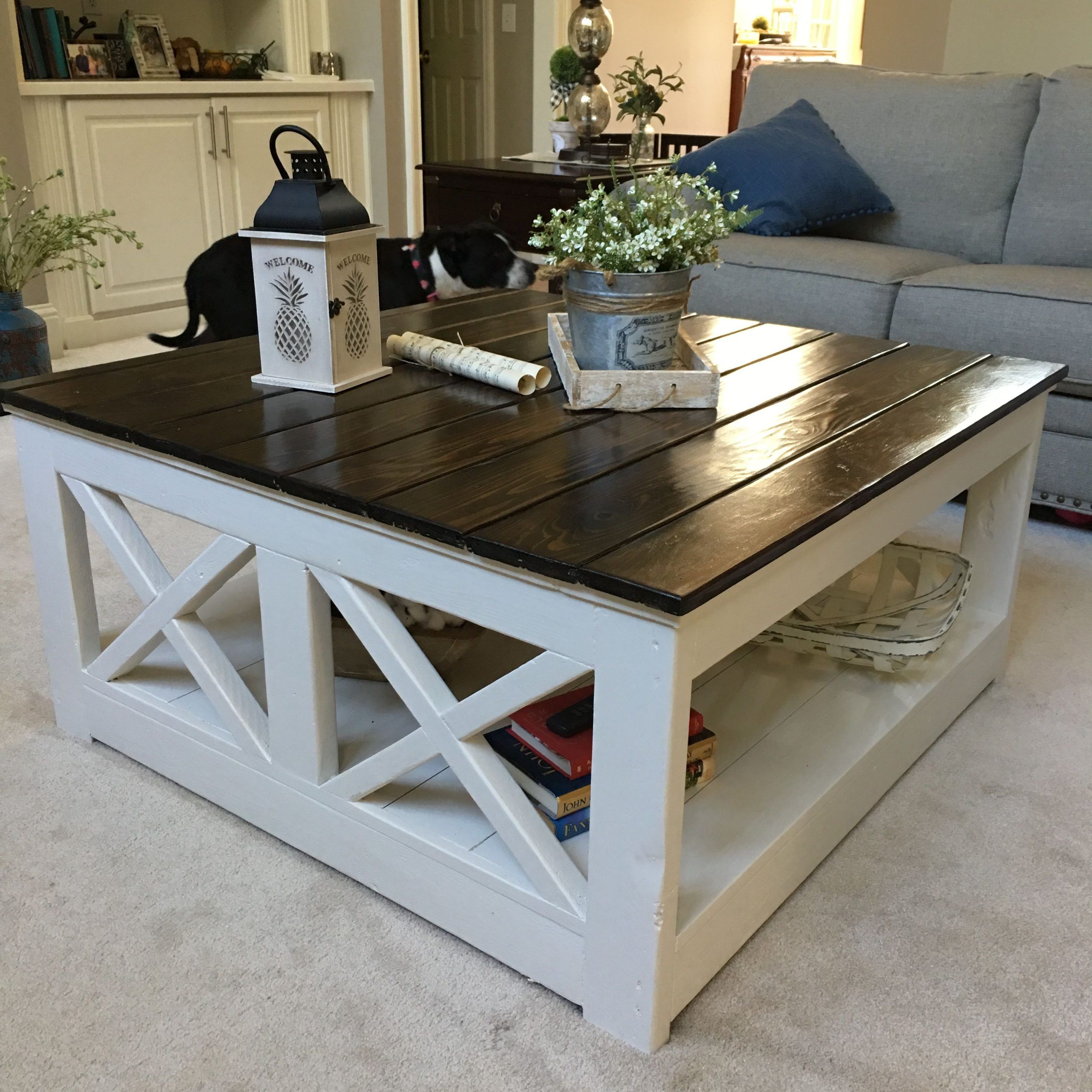 Bring A Rustic Touch To Your Home With A Square Farmhouse Coffee Table Pertaining To Living Room Farmhouse Coffee Tables (View 5 of 20)