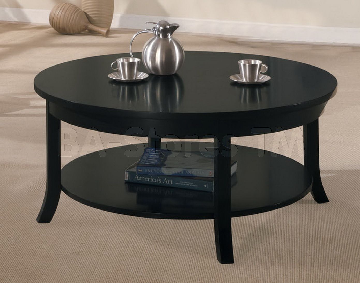 Bring A Touch Of Elegance To Your Home With A Black Circle Coffee Table Inside Full Black Round Coffee Tables (Gallery 5 of 20)