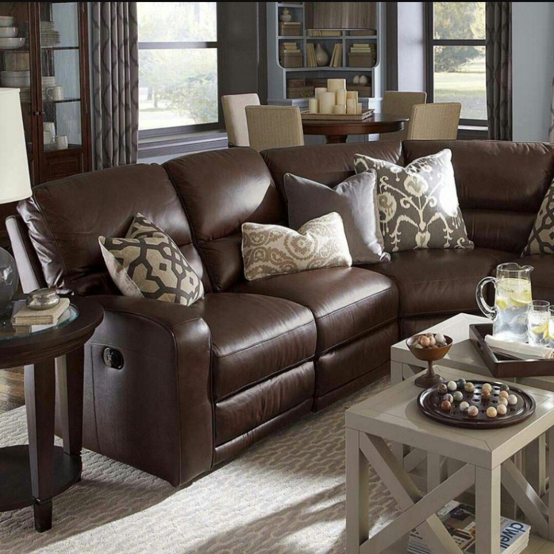 Brown Leather Couch Living Room, Brown Living Room Decor, Elegant With Sofas In Chocolate Brown (Gallery 18 of 20)