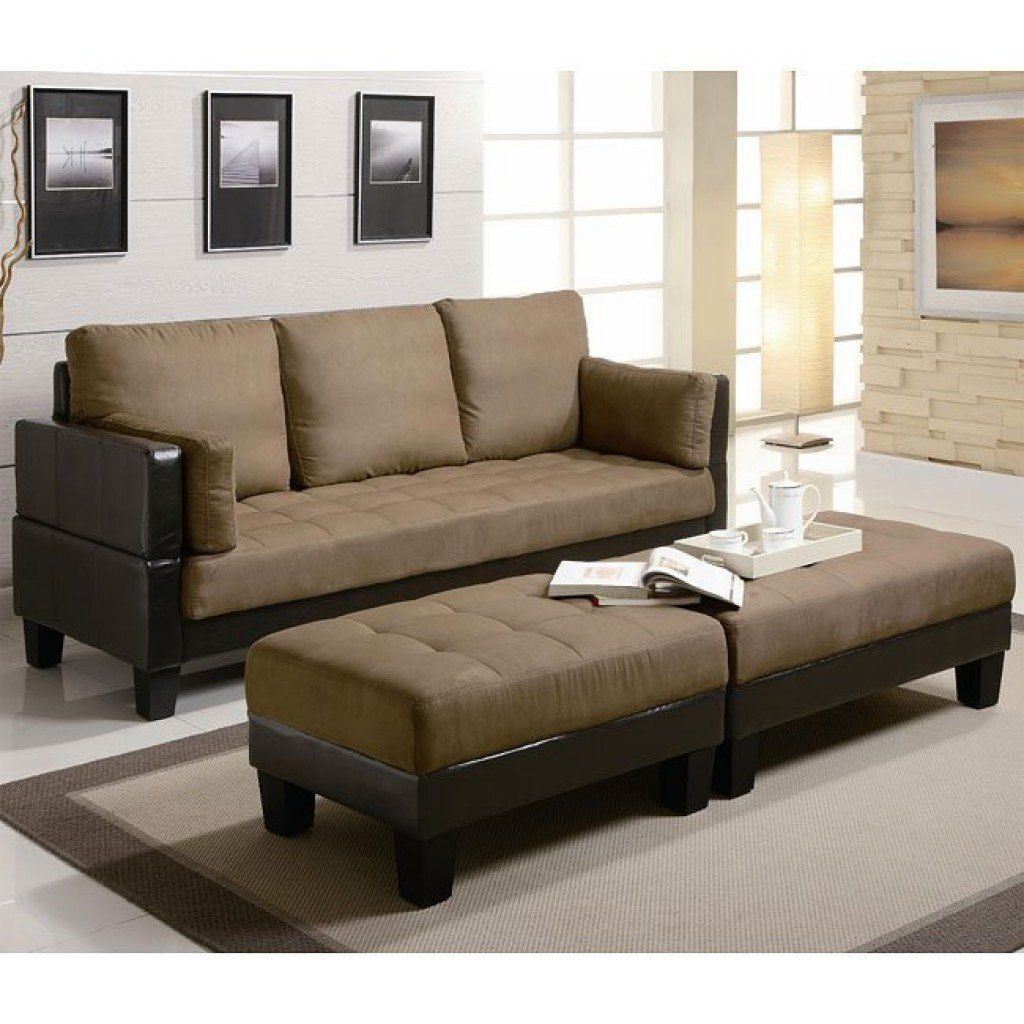 Brown Microfiber Sofa Bed W/ Ottomans Coaster Furniture | Furniture Cart Within Sofas With Ottomans In Brown (View 14 of 20)