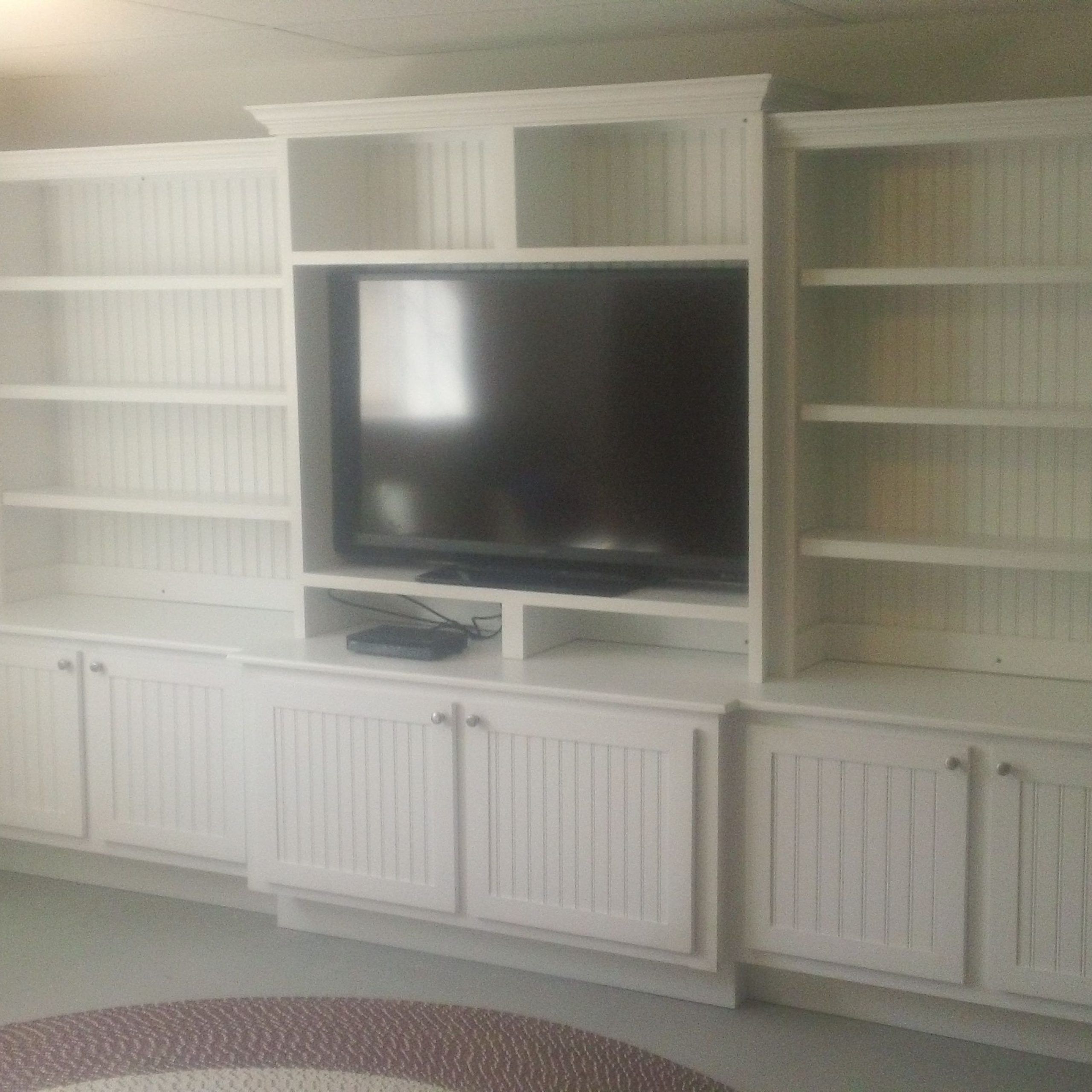 Buy Custom Large White Entertainment Center, Made To Order From In Wide Entertainment Centers (View 15 of 20)
