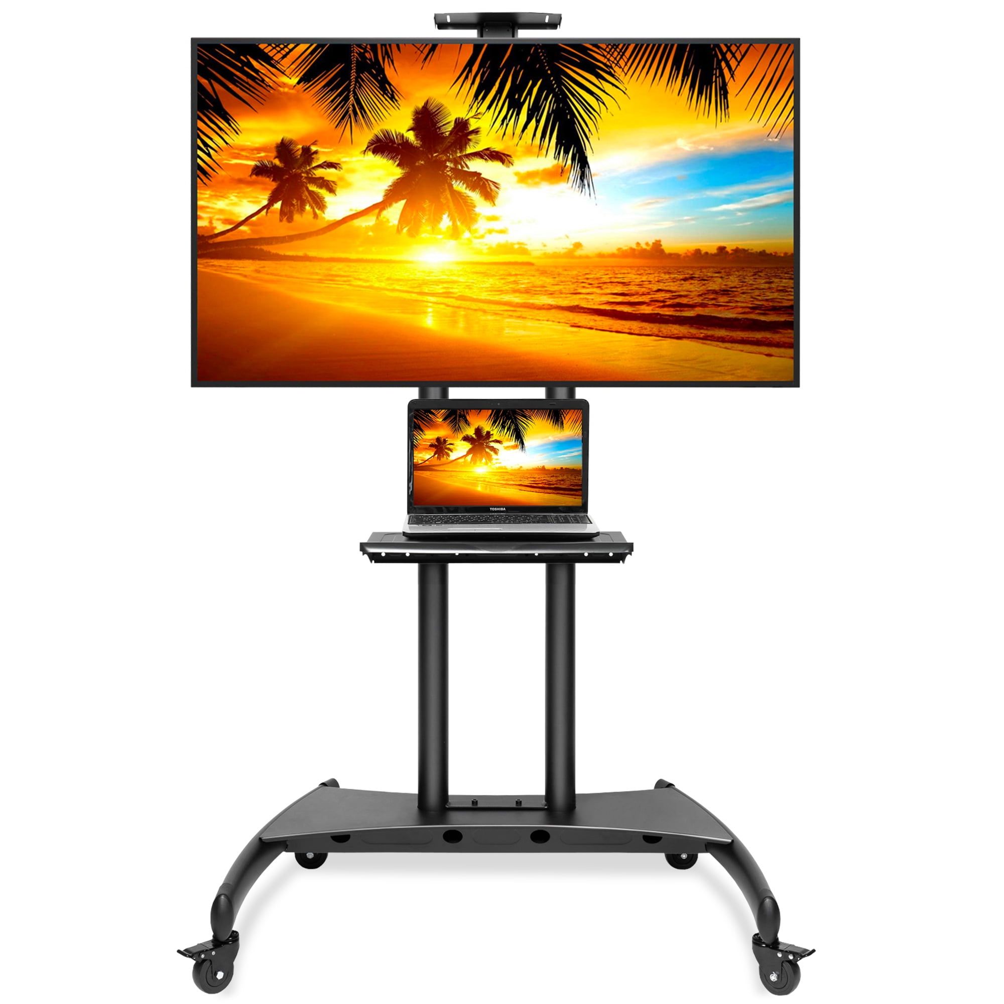 Buy Rolling Tv Stand Mobile Tv Cart For 55 – 80 Plasma Screen, Led, Lcd For Mobile Tilt Rolling Tv Stands (Gallery 17 of 20)