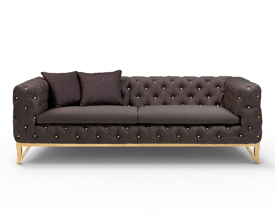 Buy Stylish Milan Black Velvet Sofa | Designer Black Velvet Sofa Throughout Black Velvet Sofas (View 9 of 20)