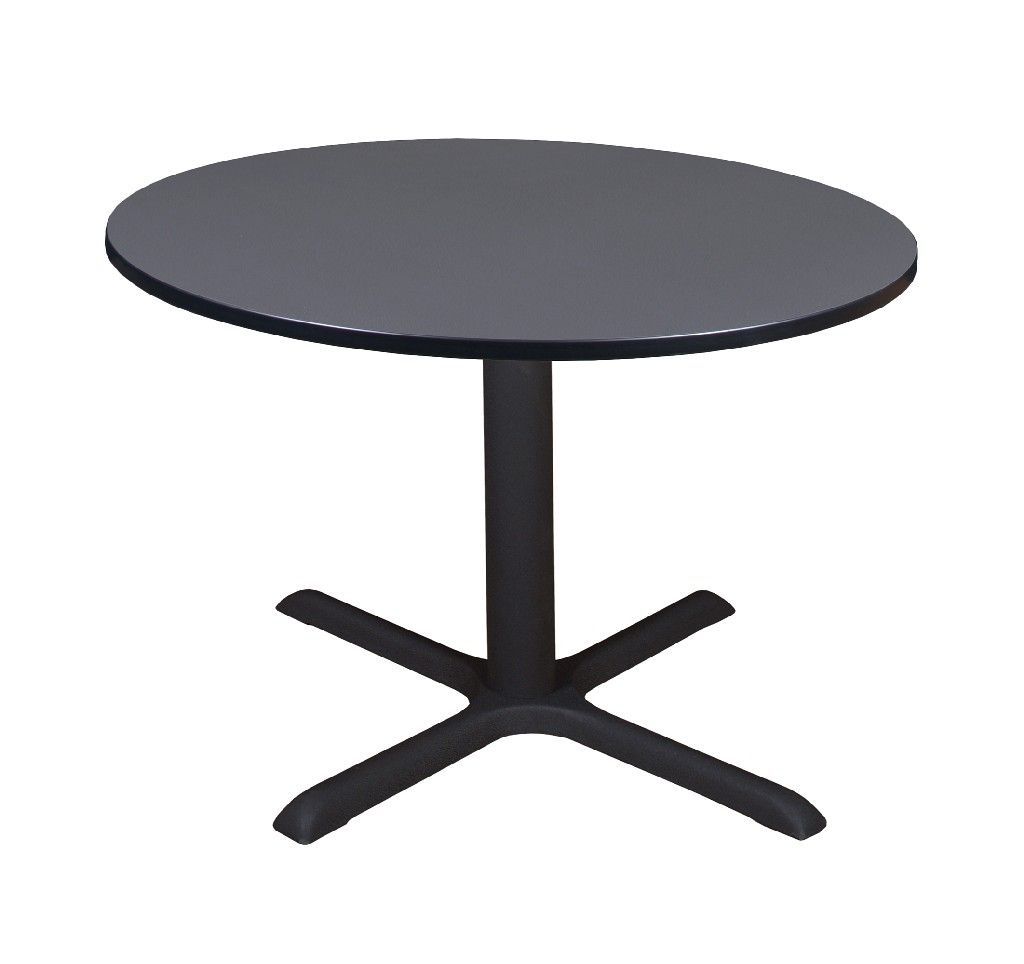 Cain 48" Round Breakroom Table In Grey – Regency Tb48rndgy | Break Room In Regency Cain Steel Coffee Tables (View 2 of 21)