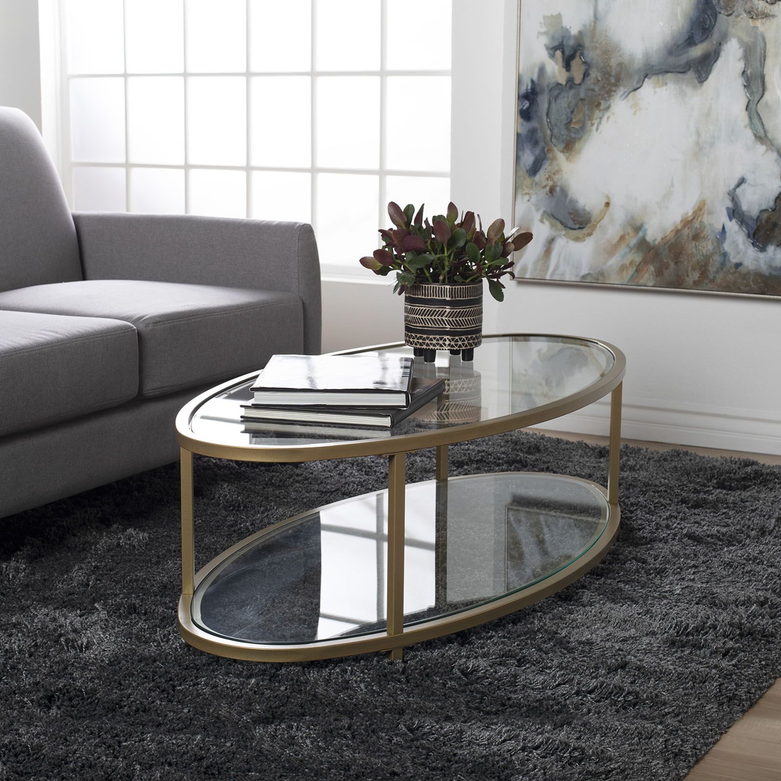 Camber 48? Oval Coffee Table – 71038 – Studio Designs In Oval Glass Coffee Tables (View 4 of 20)