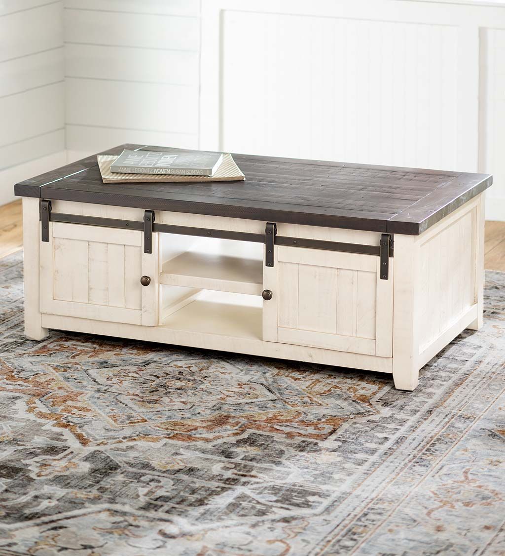 Featured Photo of 20 Best Coffee Tables with Sliding Barn Doors