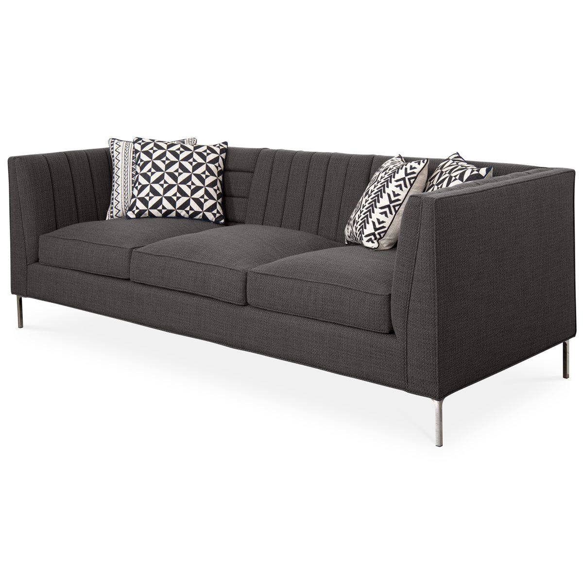 Capri Sofa In Charcoal Linen – Modshop With Light Charcoal Linen Sofas (Gallery 7 of 20)