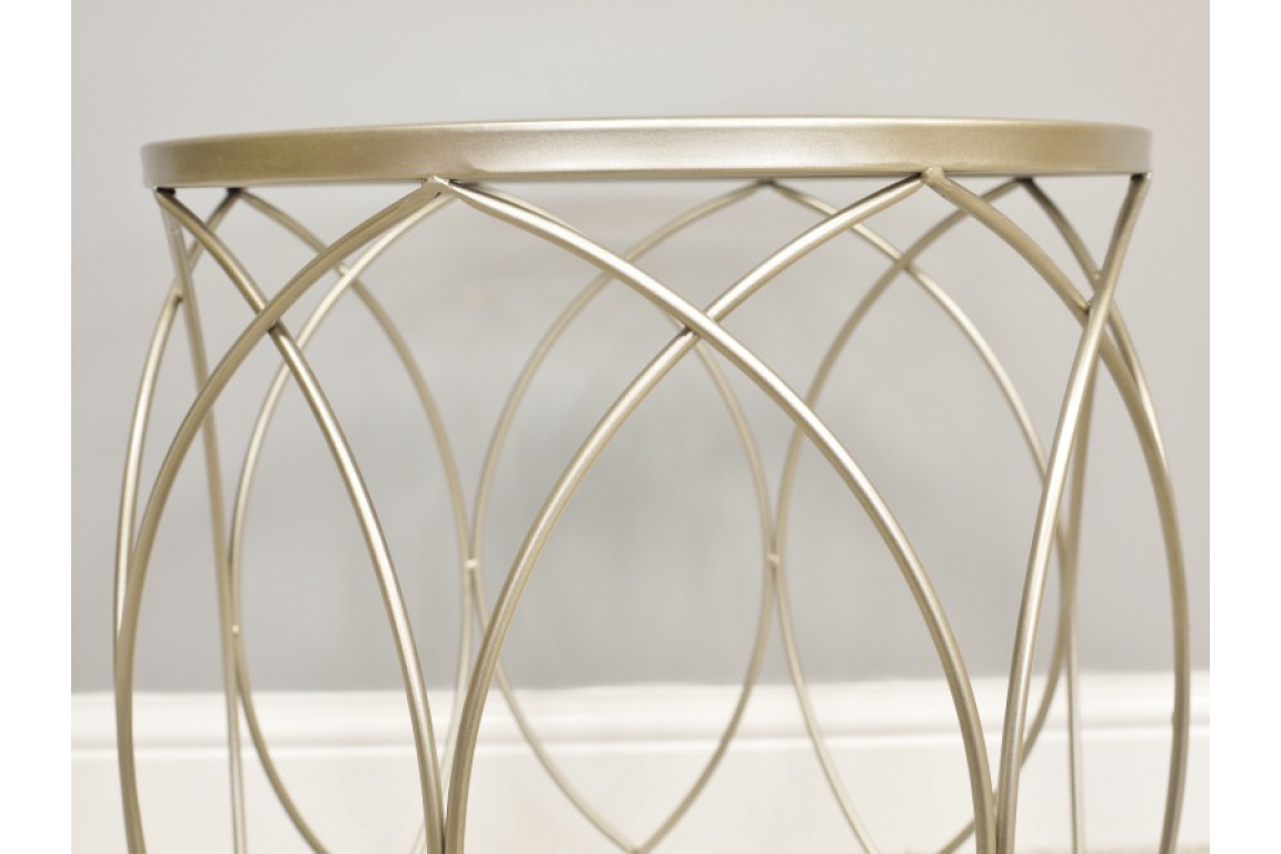 Champagne Gold Side Table – The Loft Intended For Transparent Side Tables For Living Rooms (Gallery 10 of 20)