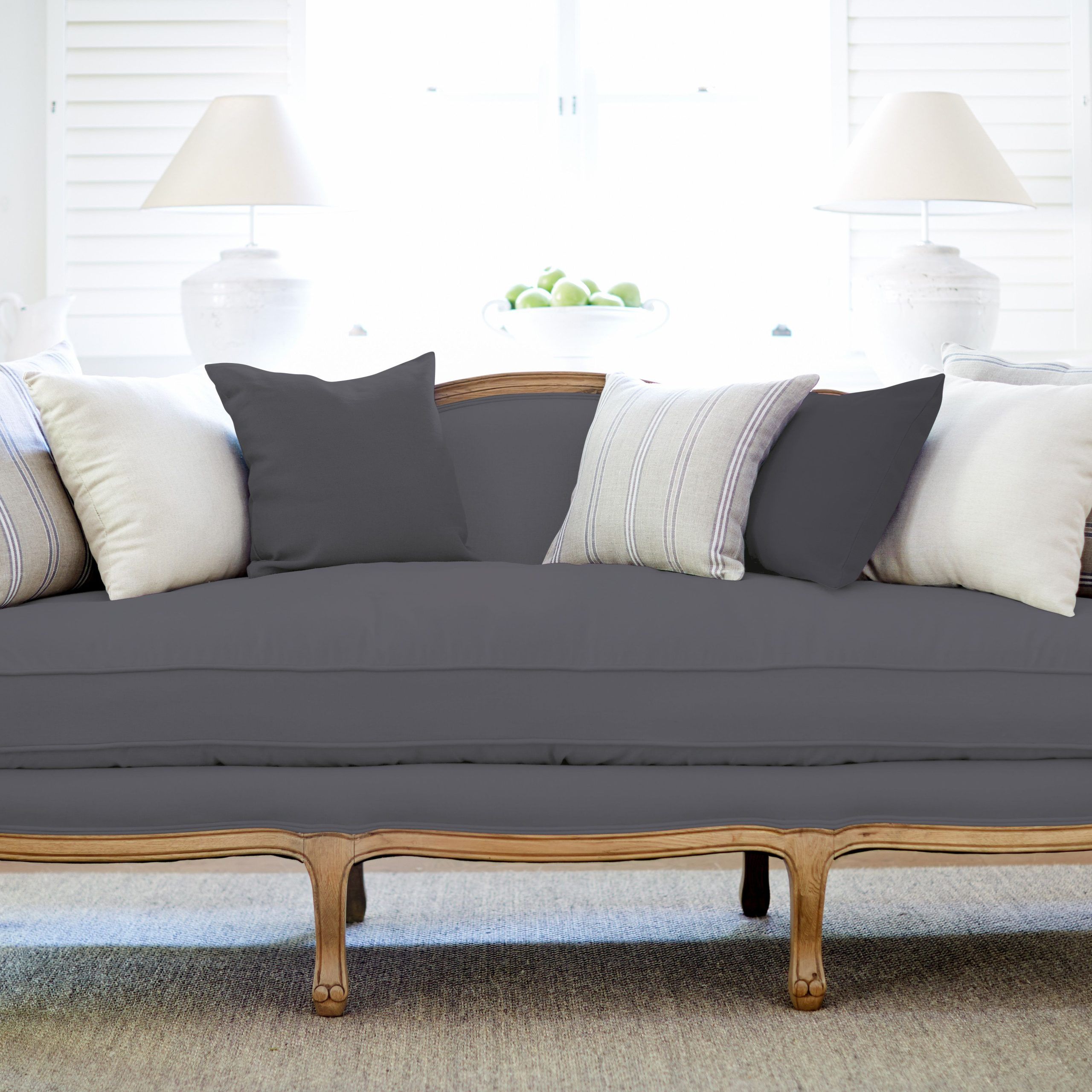 Charcoal Linen Sofa | Sofa Design, Sofa Styling, Sofa Makeover Within Light Charcoal Linen Sofas (View 8 of 20)