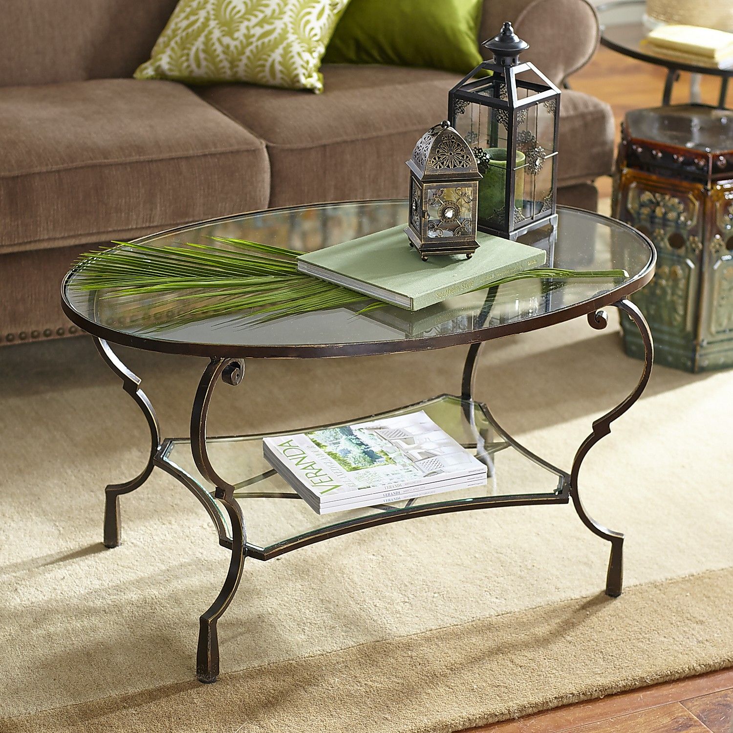 Chasca Glass Top Oval Coffee Table – Pier1 For Oval Glass Coffee Tables (Gallery 2 of 20)