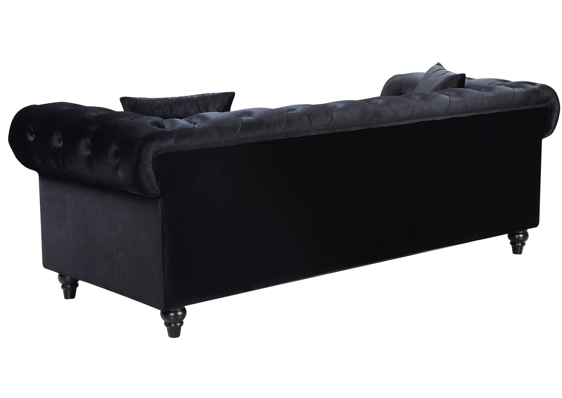 Chesterfield Black Velvet Sofa Best Buy Furniture And Mattress For Black Velvet Sofas (View 15 of 20)
