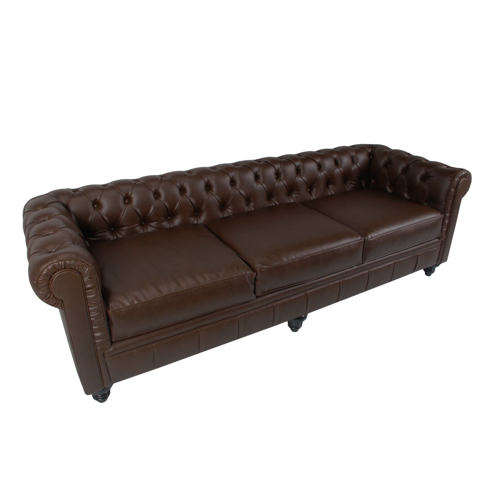 Chesterfield Sofa 95 (chocolate Brown) – Formdecor Throughout Sofas In Chocolate Brown (View 13 of 20)