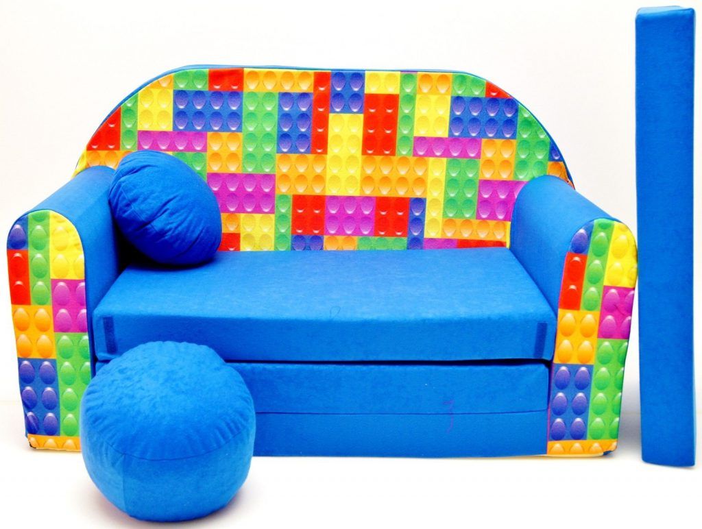 Childrens Sofa Bed Type W, Fold Out Sofa Foam Bed For Children + Free Intended For Children's Sofa Beds (Gallery 7 of 20)