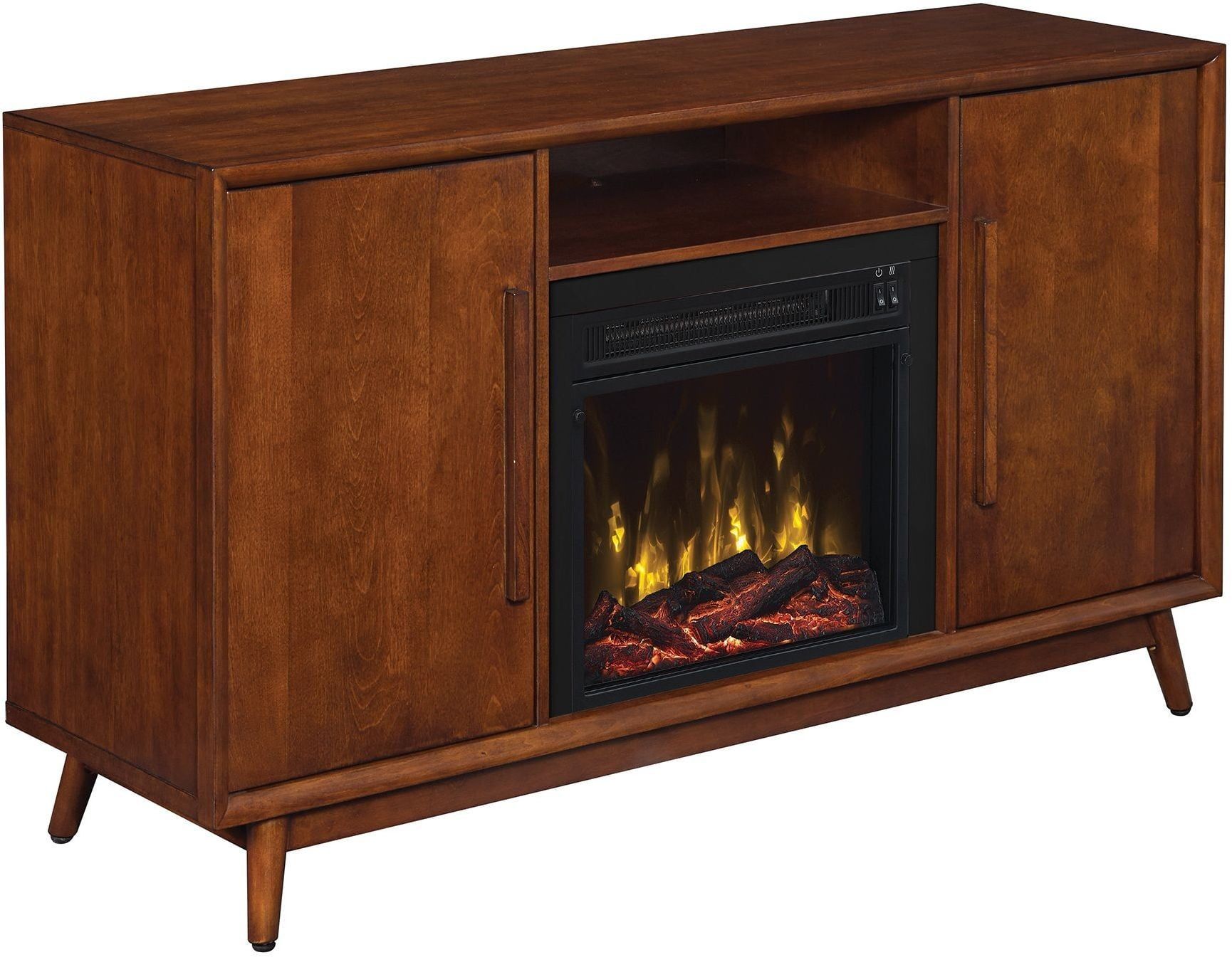 Classicflame Mahogany Cherry Leawood Tv Stand With Electric Fireplace In Tv Stands With Electric Fireplace (View 8 of 20)