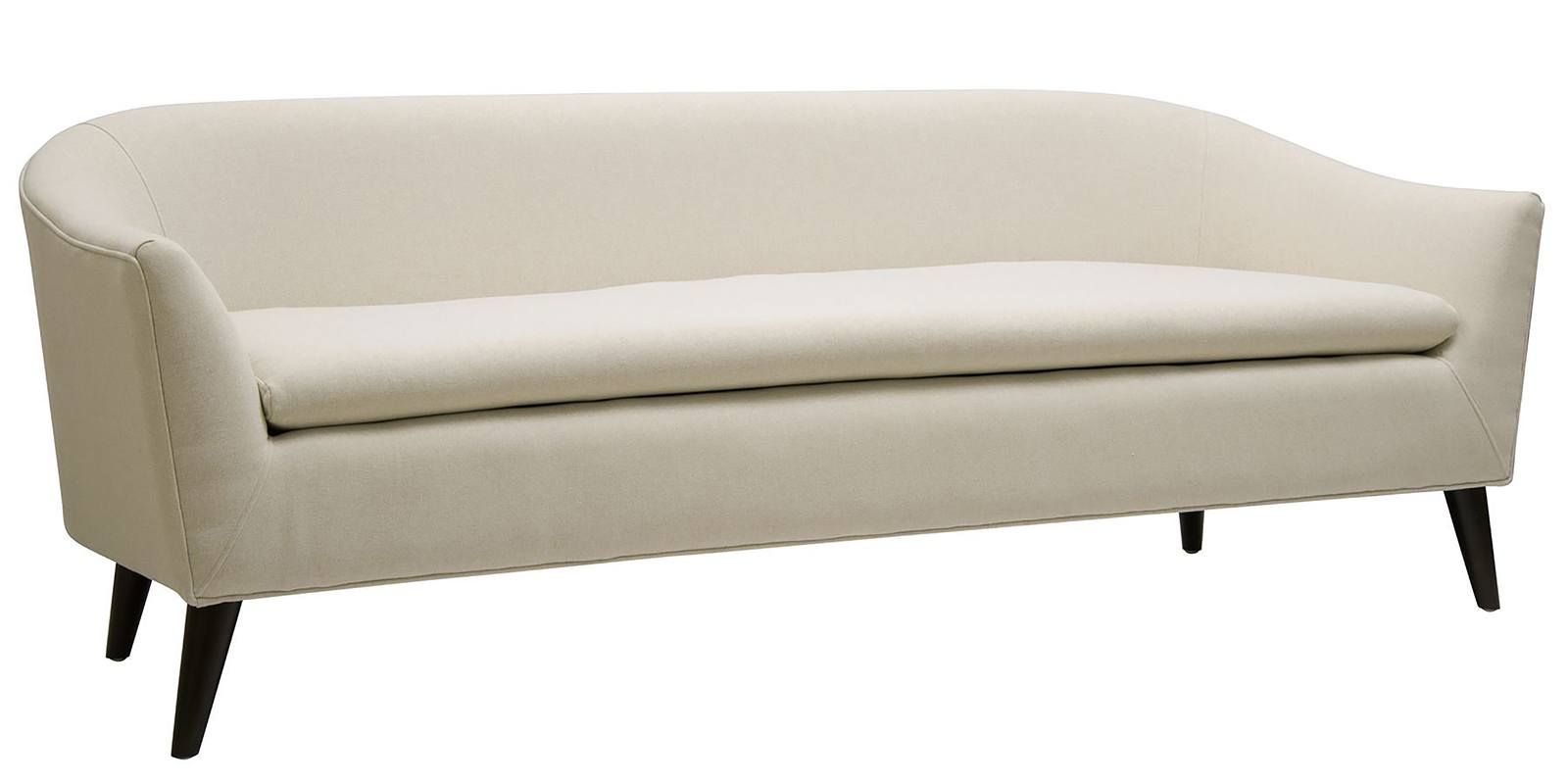 Classiest Mid Century Three Seater Sofa In White Colour – Dreamzz In Mid Century 3 Seat Couches (View 6 of 20)
