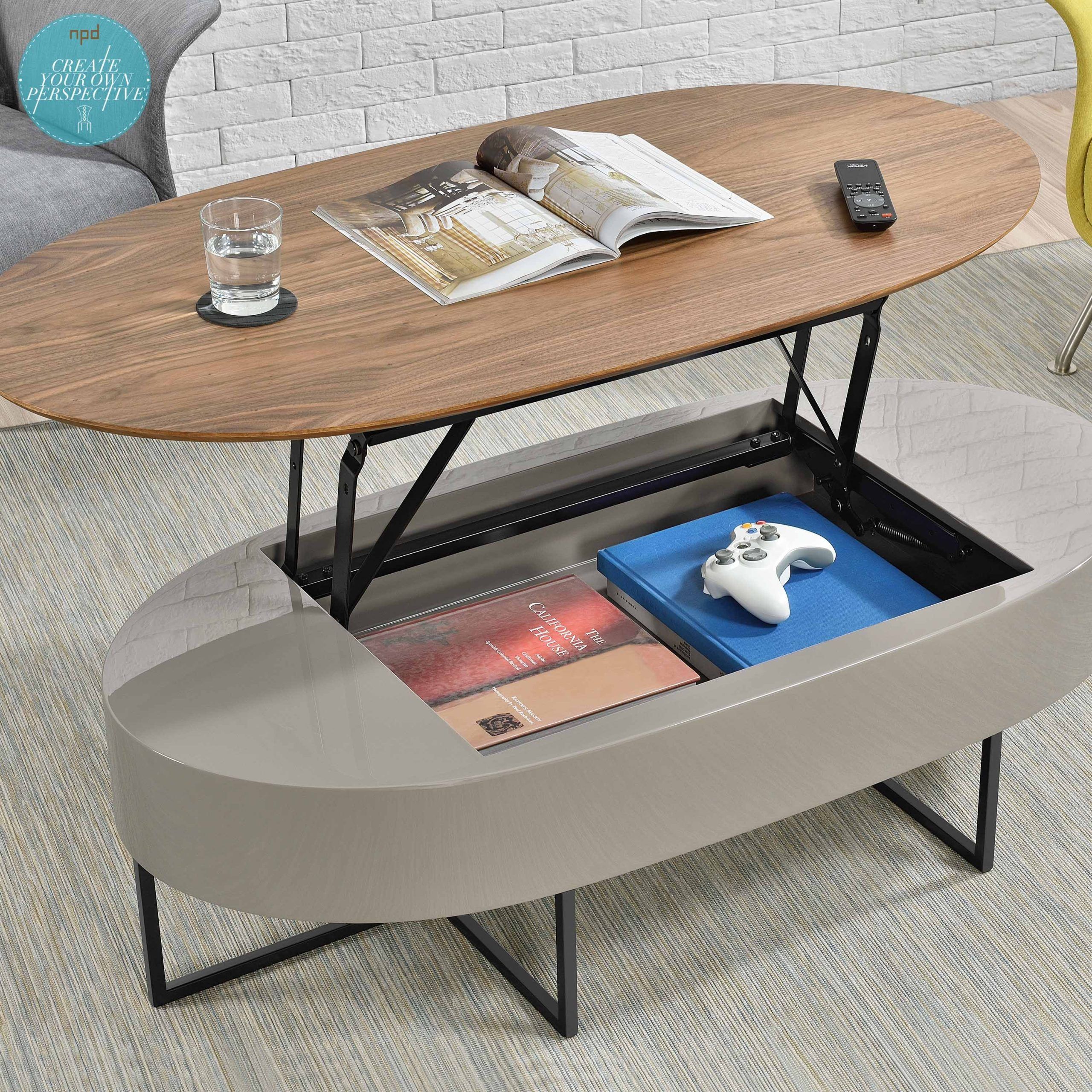 Consider This Multi Functional Oval Lift Top Table If You're Moving To With Regard To Modern Wooden Lift Top Tables (View 5 of 20)