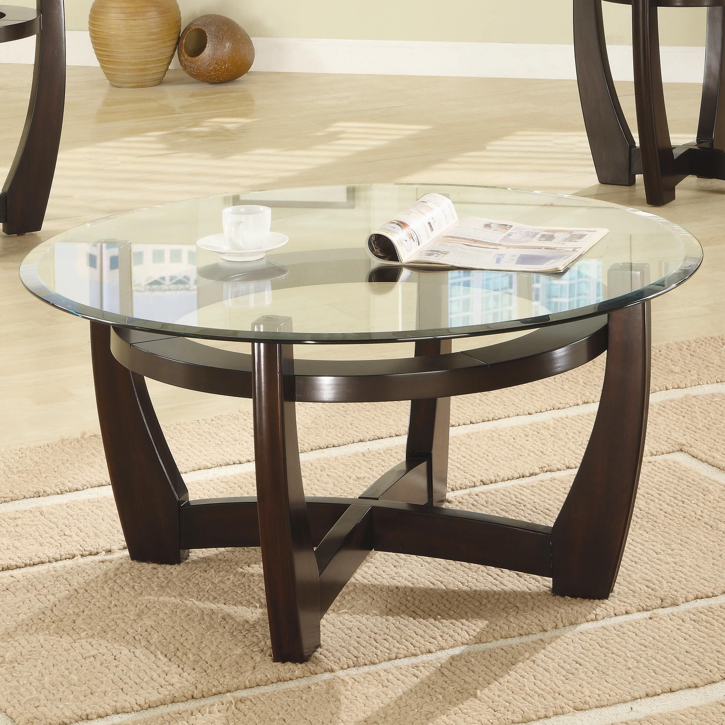 Contemporary 3 Piece Occasional Table Set With Glass Tops Throughout Occasional Coffee Tables (View 3 of 20)