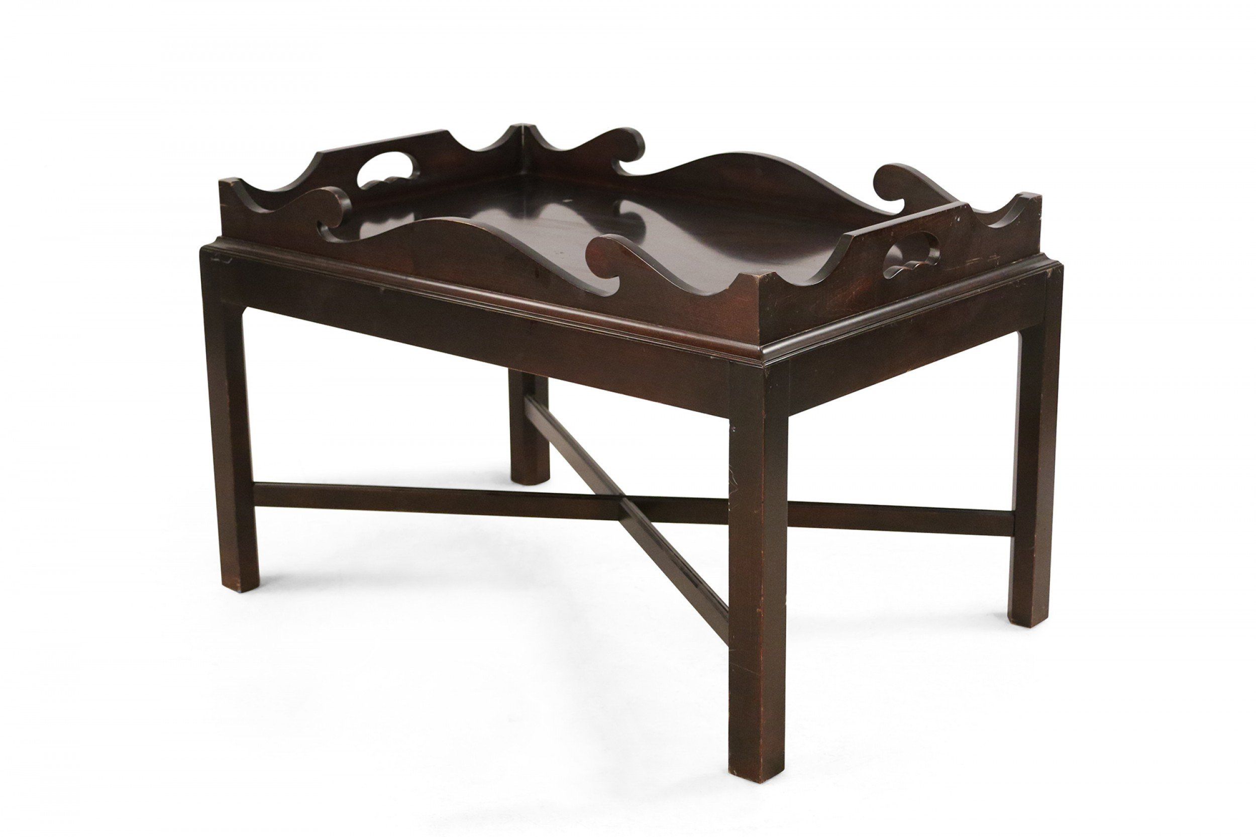 Contemporary Dark Wood Removable Tray Top Coffee Table Intended For Detachable Tray Coffee Tables (View 8 of 20)
