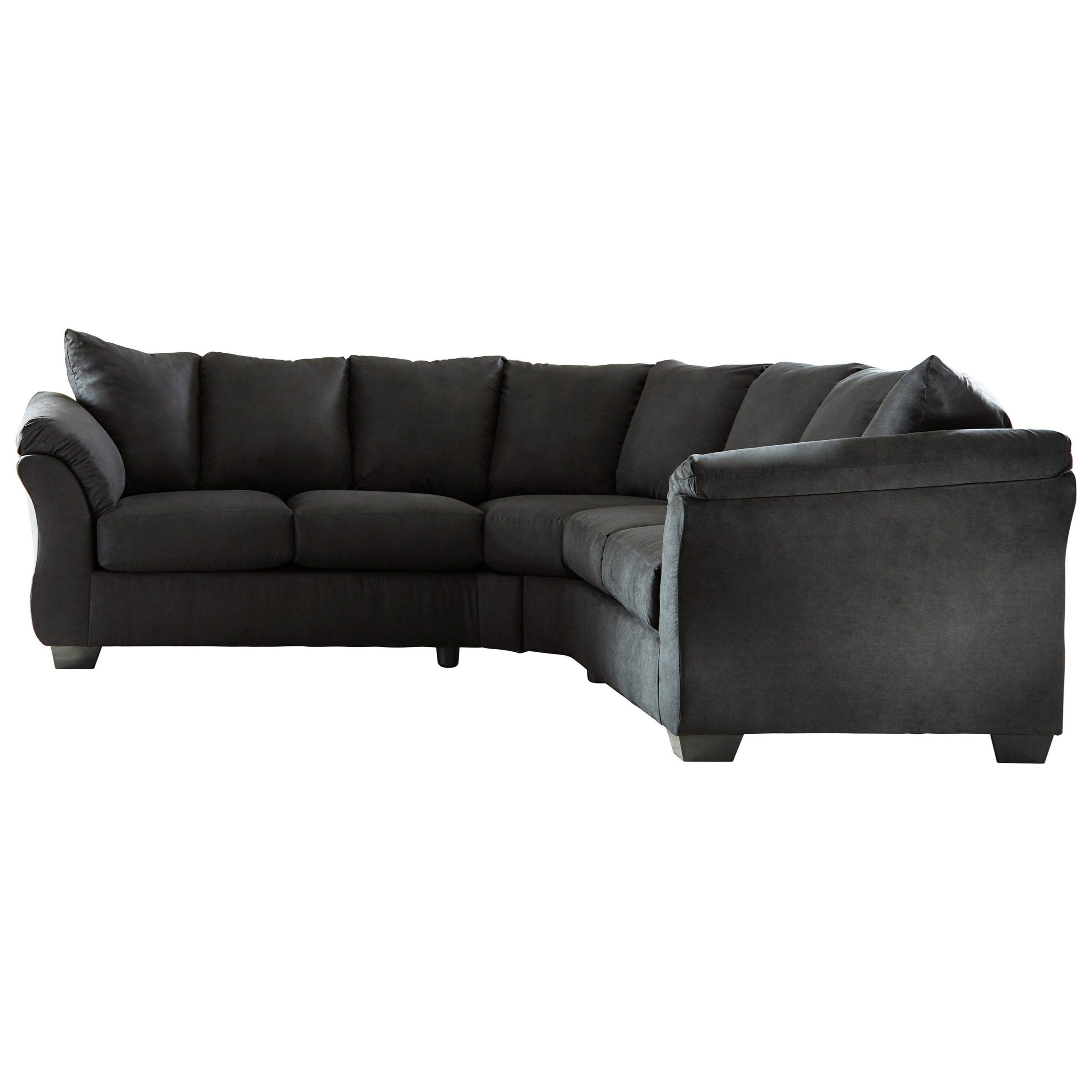 Contemporary Sectional Sofa With Sweeping Pillow Arms 104" X 104" Black Intended For 104" Sectional Sofas (Gallery 2 of 20)