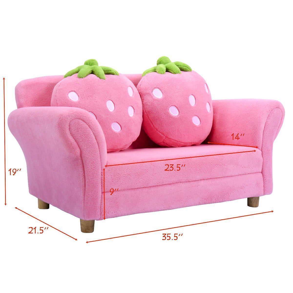Costzon Children Sofa Kids Couch Armrest Chair Upholstered Living Room Pertaining To Children's Sofa Beds (View 16 of 20)