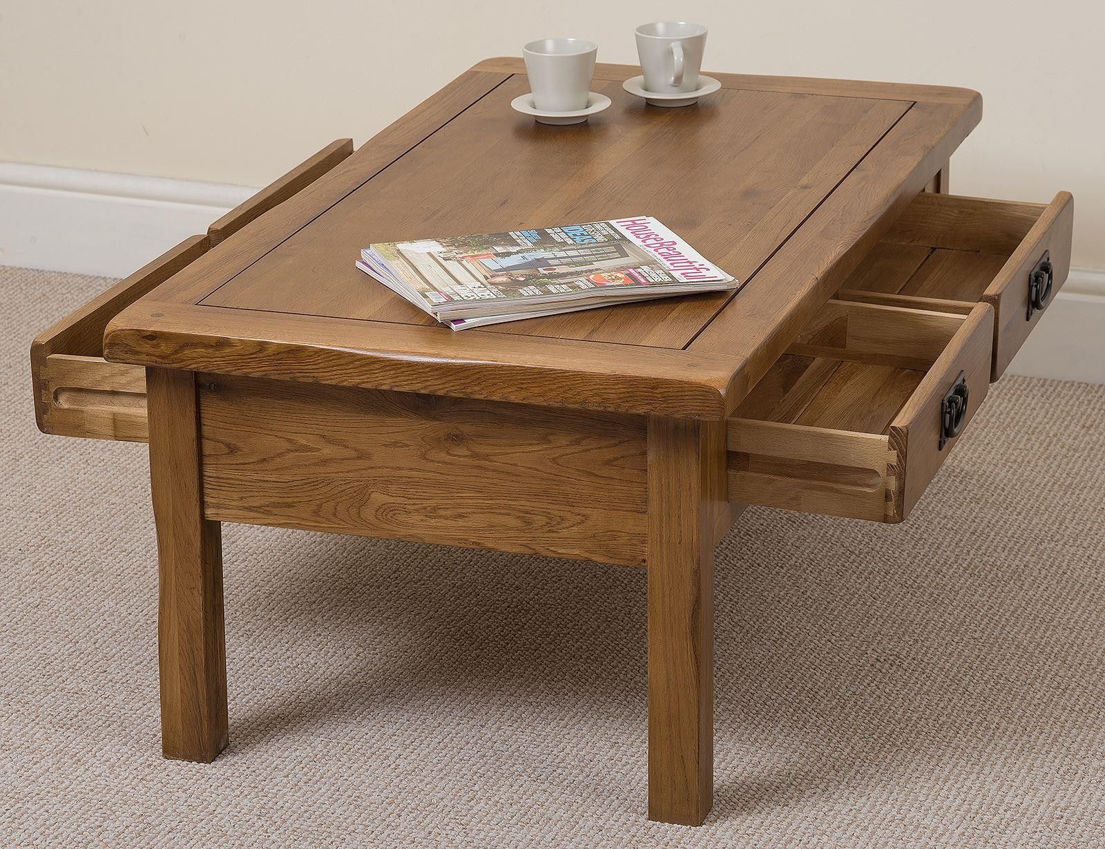 Cotswold Oak Coffee Table I Modern Furniture Direct Regarding Coffee Tables For 4 6 People (Gallery 7 of 20)
