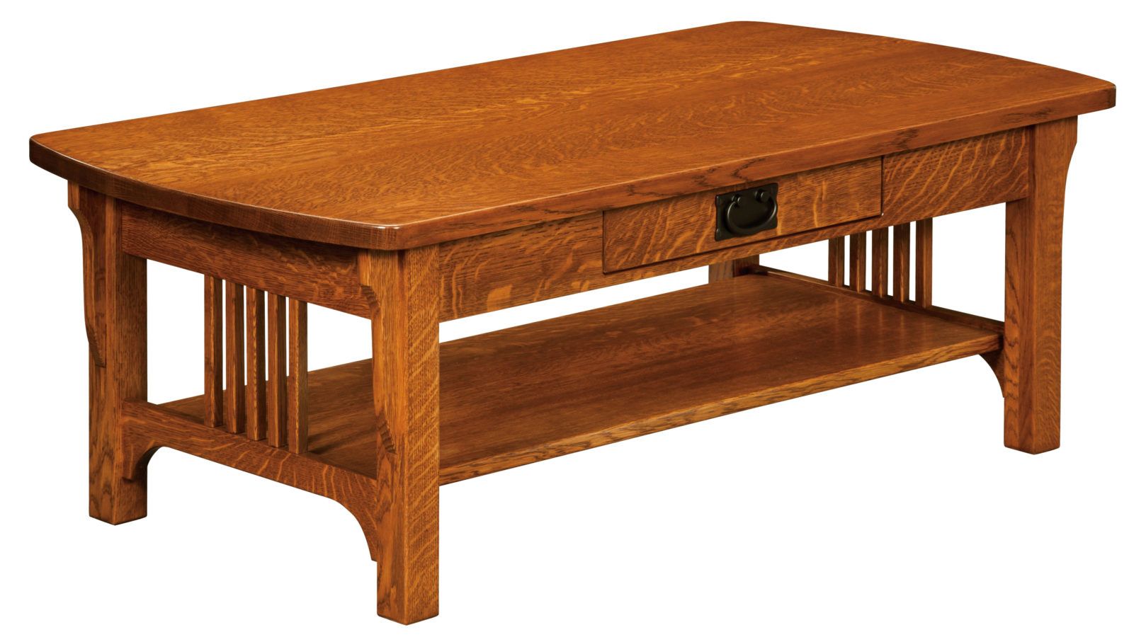 Craftsman Mission Coffee Table | Amish Solid Wood Coffee Tables Intended For Coffee Tables With Solid Legs (View 13 of 20)