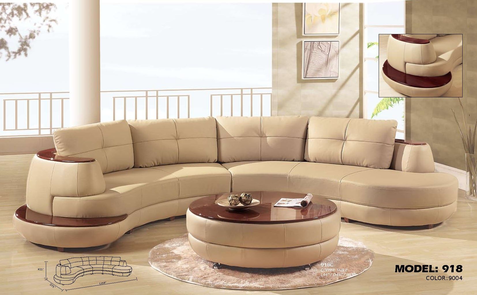 Curved Leather Sectional Sofa – Ideas On Foter With 130&quot; Curved Sectionals (Gallery 12 of 20)