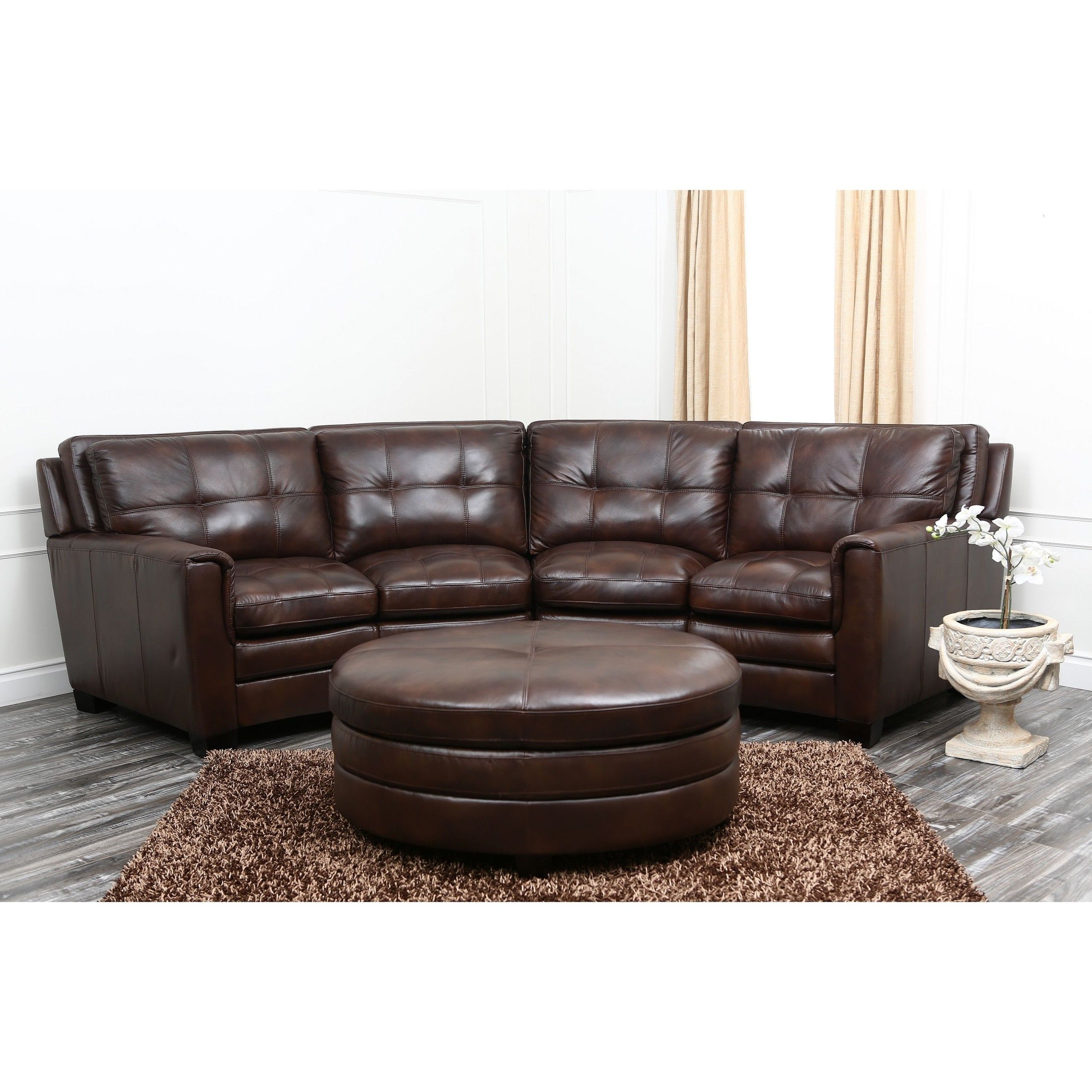 Curved Leather Sectional Sofas – Ideas On Foter Regarding 130&quot; Curved Sectionals (Gallery 14 of 20)