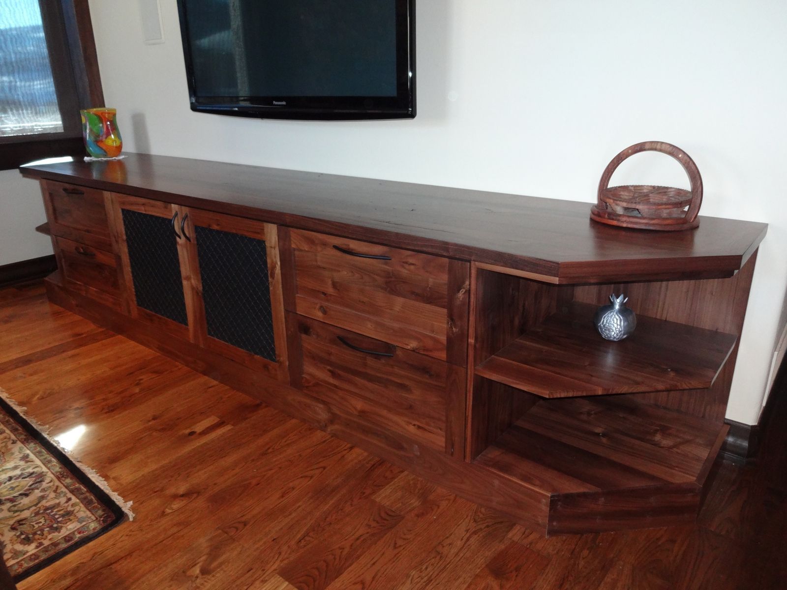Custom Made Walnut Entertainment Centervail Custom Woodworking Throughout Walnut Entertainment Centers (View 11 of 20)