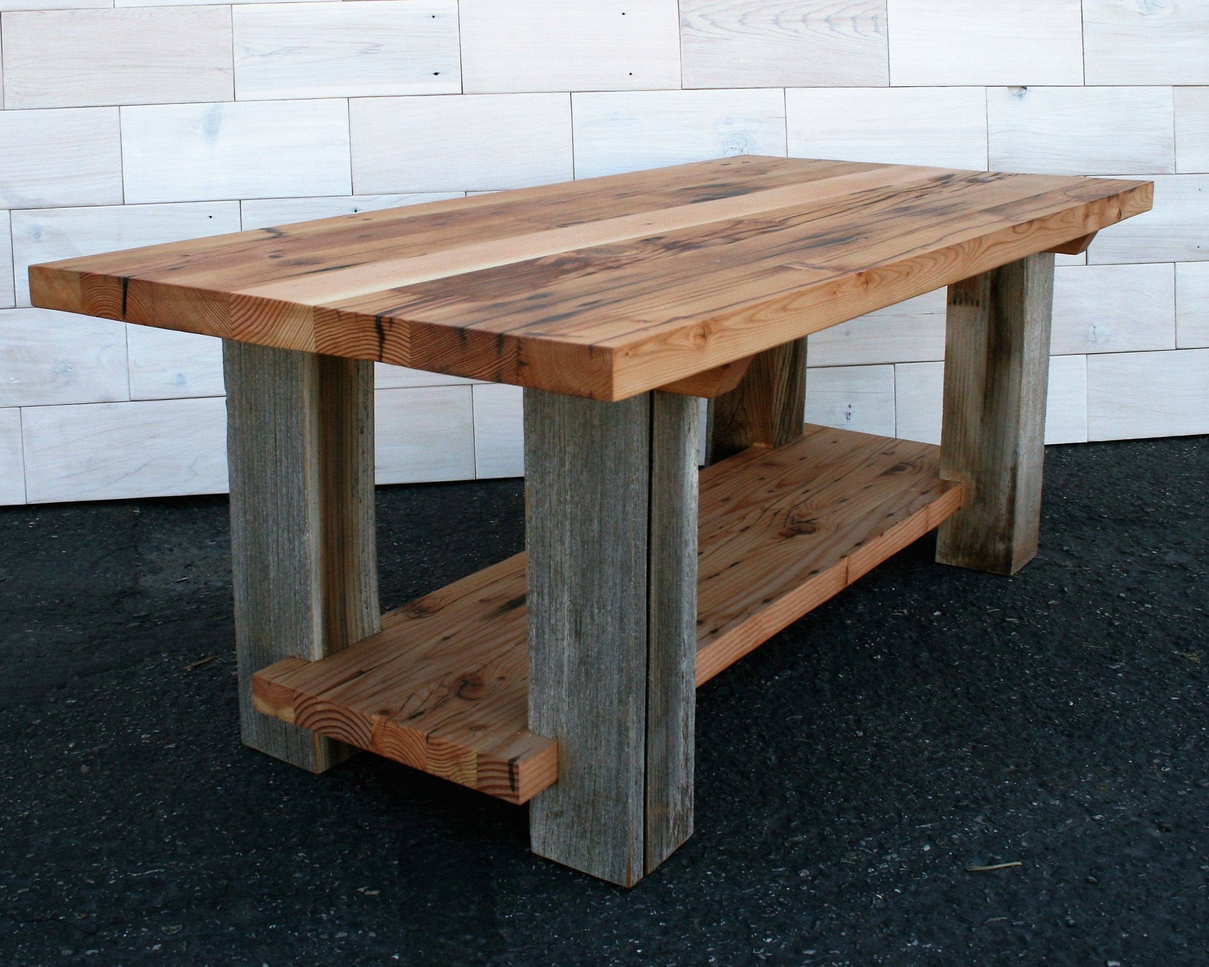 Custom Reclaimed Fir And Barn Wood Coffee Tablehistoricwoods Intended For Coffee Tables With Storage And Barn Doors (Gallery 10 of 20)
