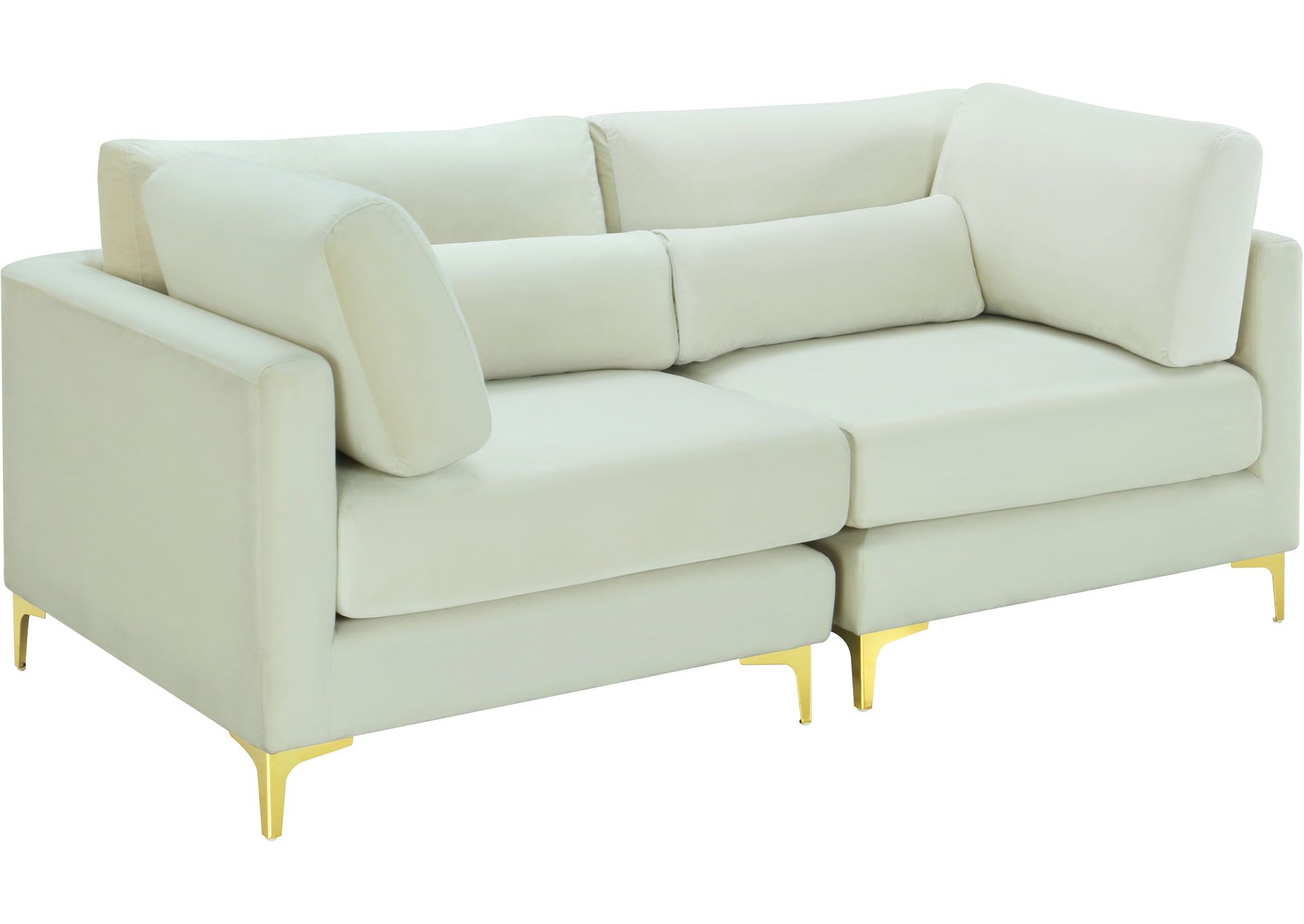 Damian Cream Velvet Modular Sofa Coco Furniture Galleries Regarding Cream Velvet Modular Sectionals (View 17 of 20)