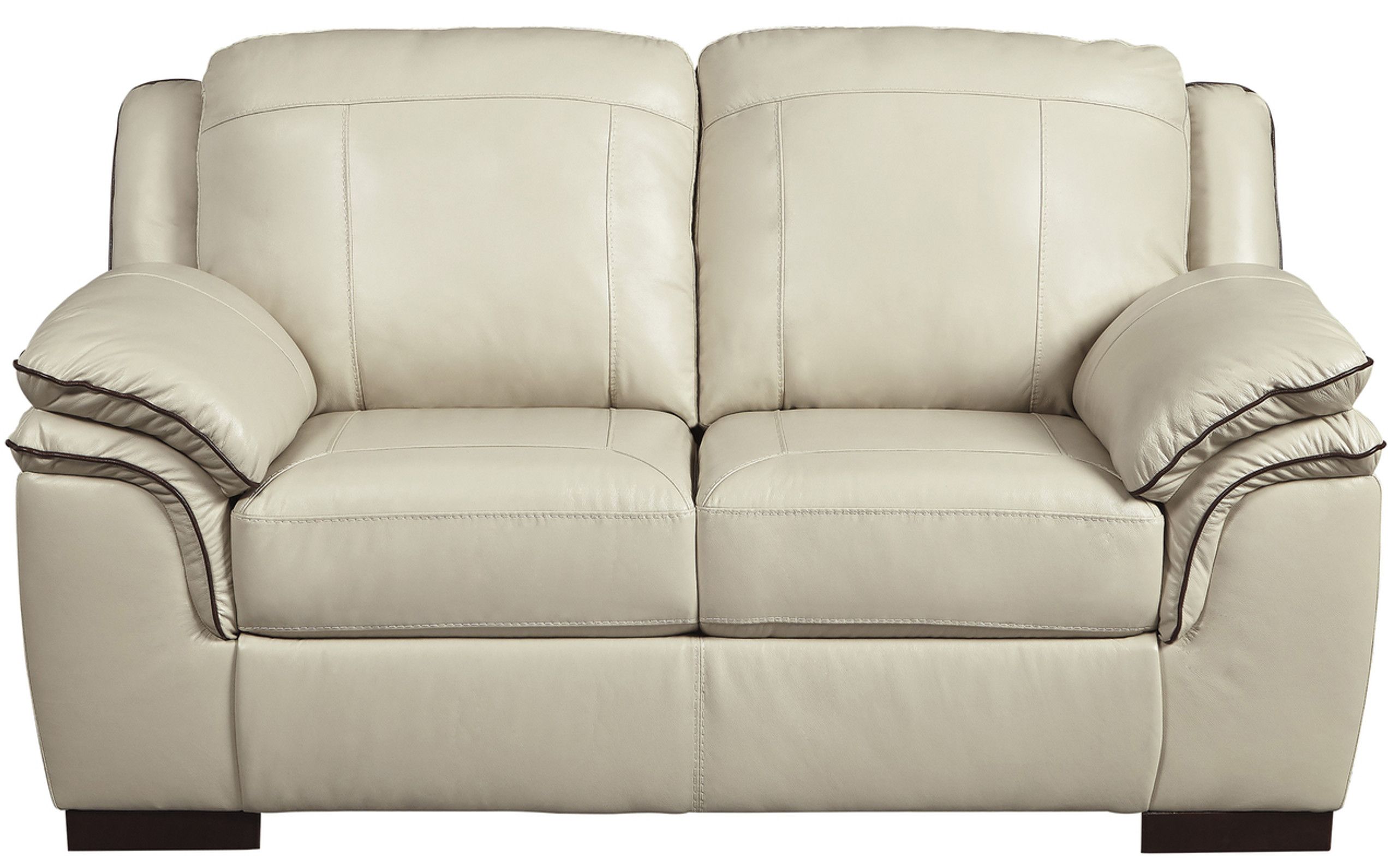 Damon Cream Top Grain Leather Loveseat – Cb Furniture Pertaining To Top Grain Leather Loveseats (View 16 of 20)