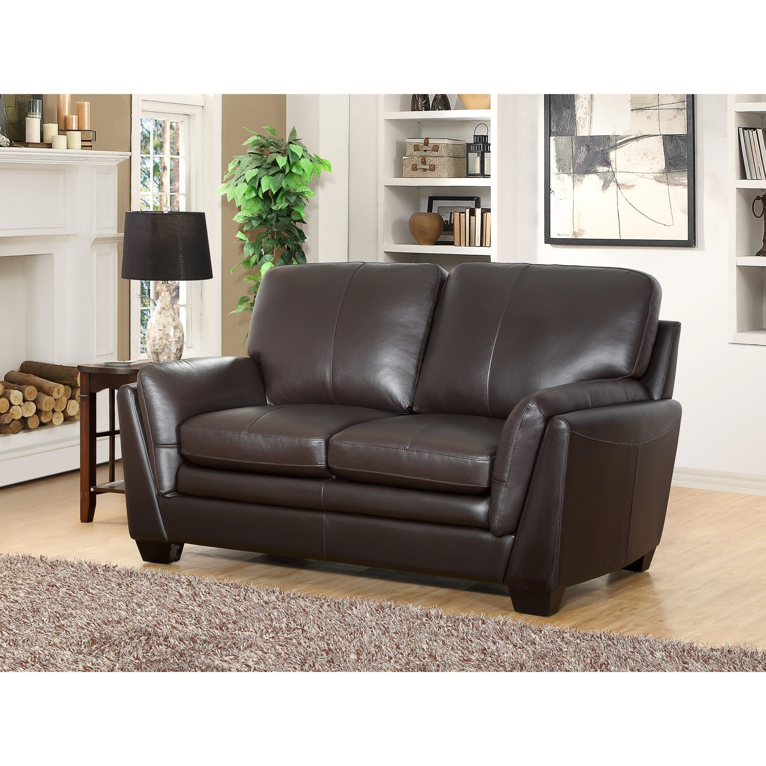 Darby Home Co Whitstran Top Grain Leather Sofa And Loveseat Set | Wayfair Regarding Top Grain Leather Loveseats (View 20 of 20)