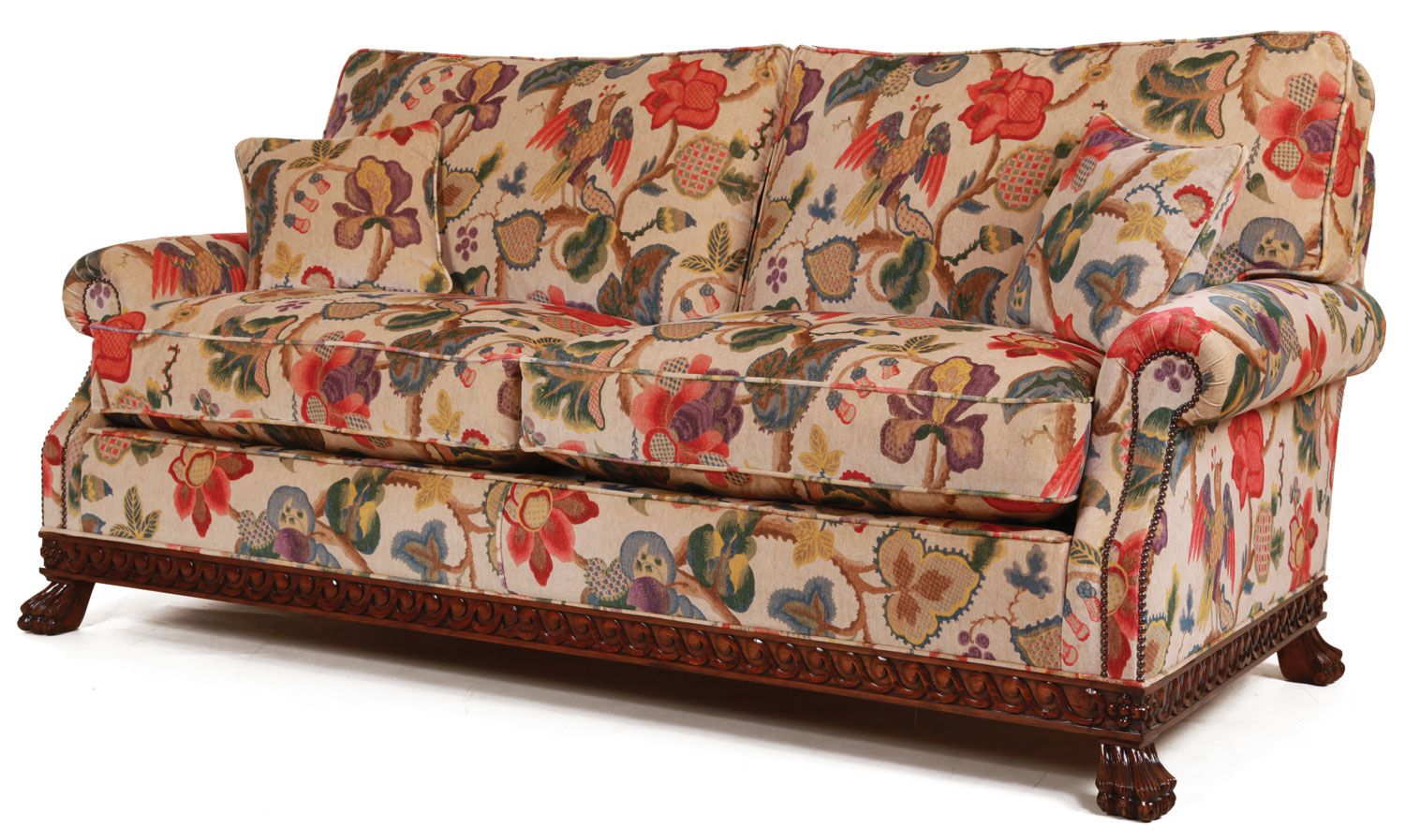 Dartington Sofa In A Floral Print Velvet, Fabric Sofas In Stock From Regarding Sofas In Pattern (View 12 of 20)