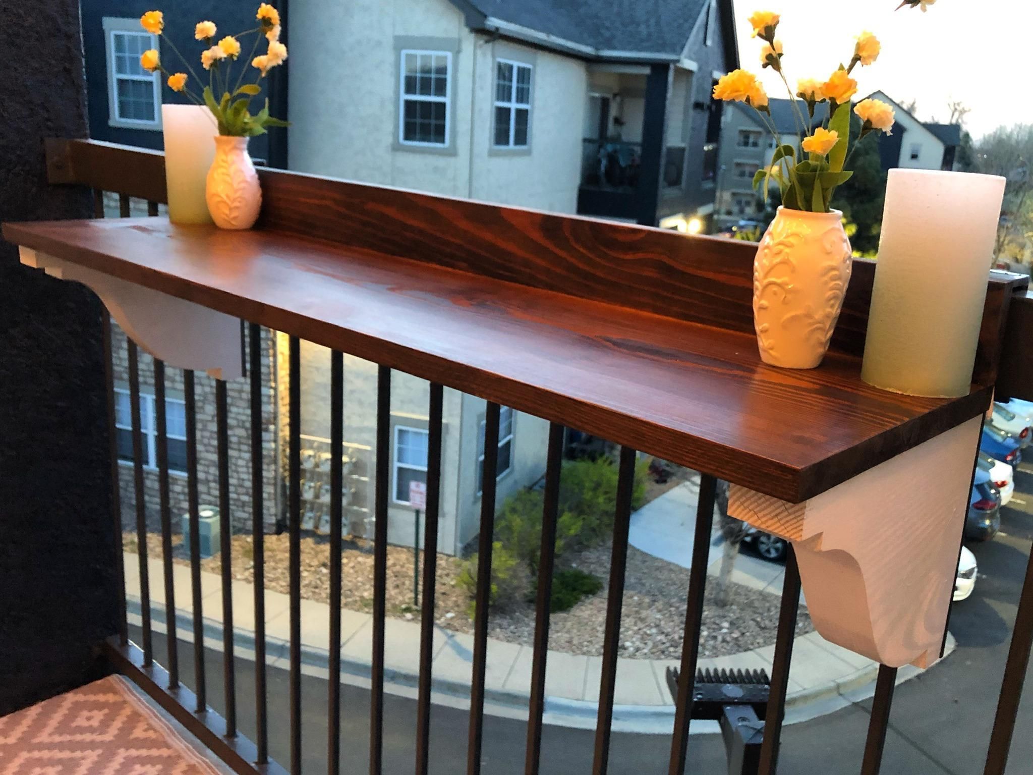 Designed And Built This Hanging Table For My Balcony Railing (View 9 of 20)