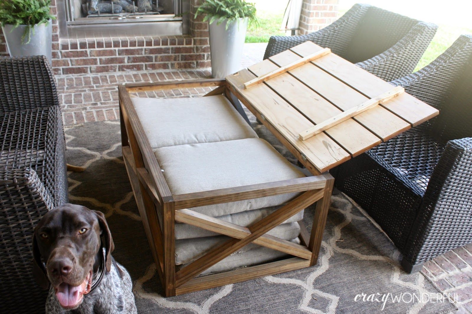 Diy Outdoor Coffee Table | With Storage – Crazy Wonderful With Regard To Outdoor Coffee Tables With Storage (Gallery 6 of 20)