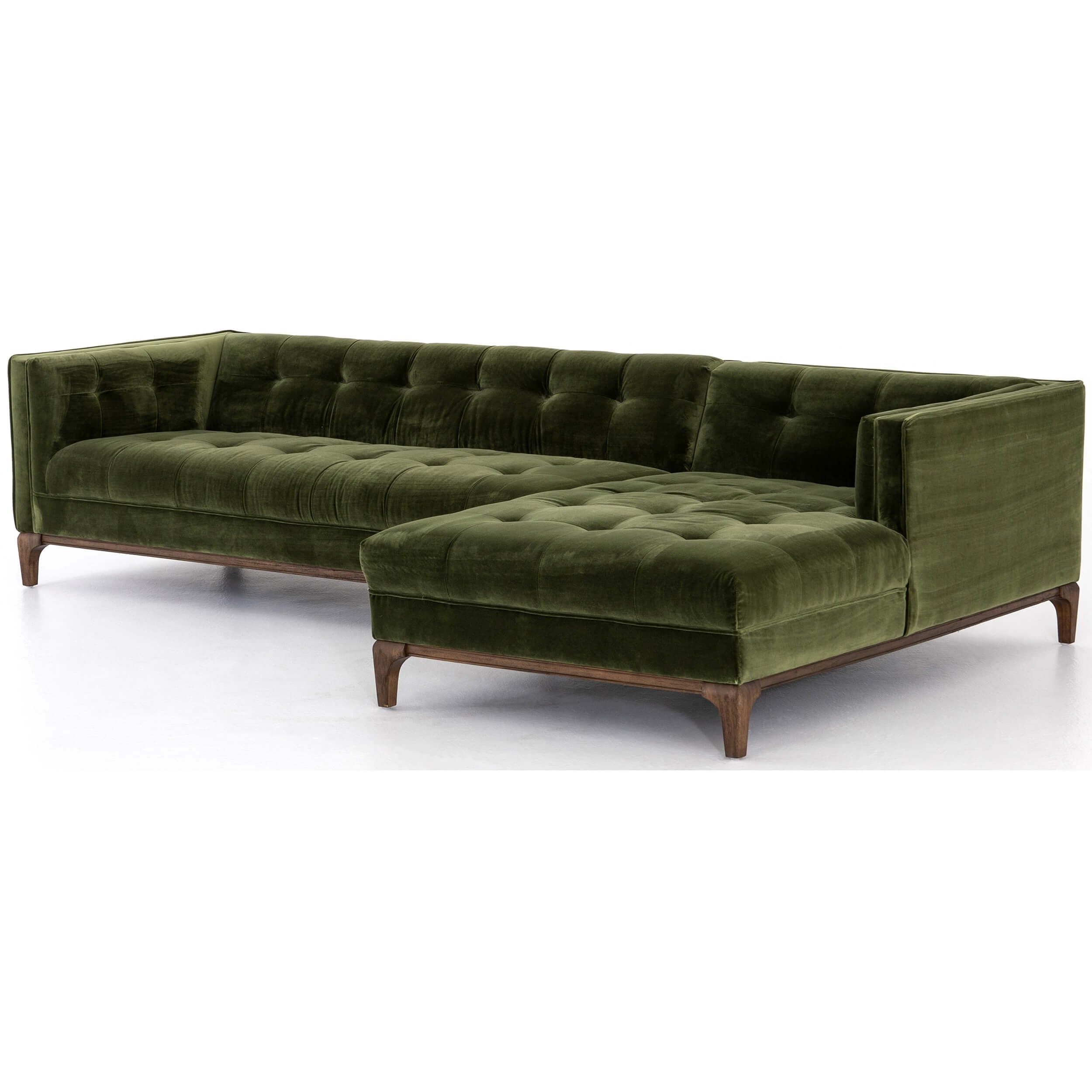 Dylan Sectional, Sapphire Olive | Tufted Sectional Sofa, Sectional Sofa Inside Green Velvet Modular Sectionals (Gallery 19 of 20)