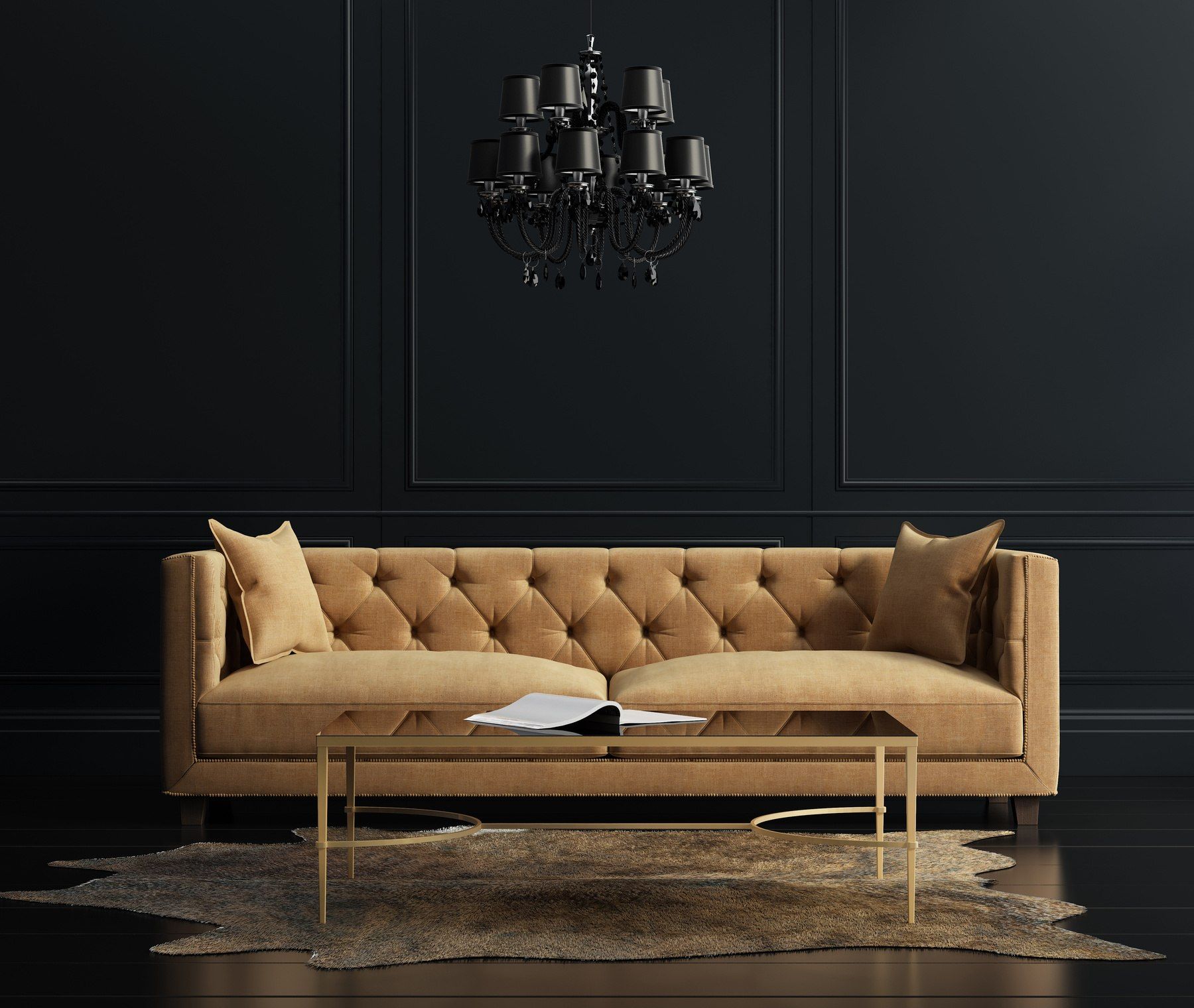 Elegant Interior, Living Room With Beige Velvet Sofa – Smi For Elegant Beige Velvet Sofas (Gallery 1 of 20)