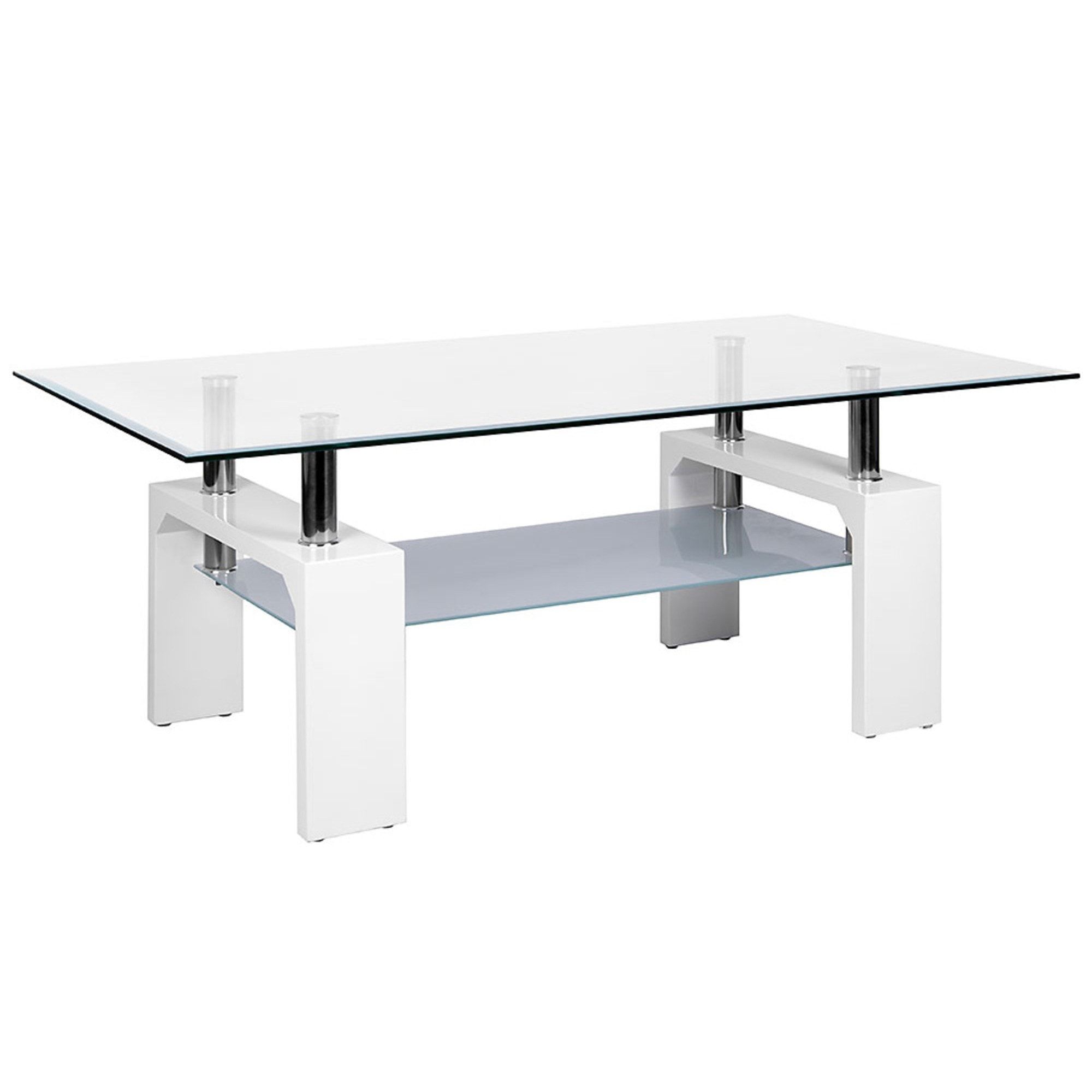 Elise Rectangular Clear Glass Coffee Table | Dining | Glass Furniture In Clear Rectangle Center Coffee Tables (View 5 of 20)