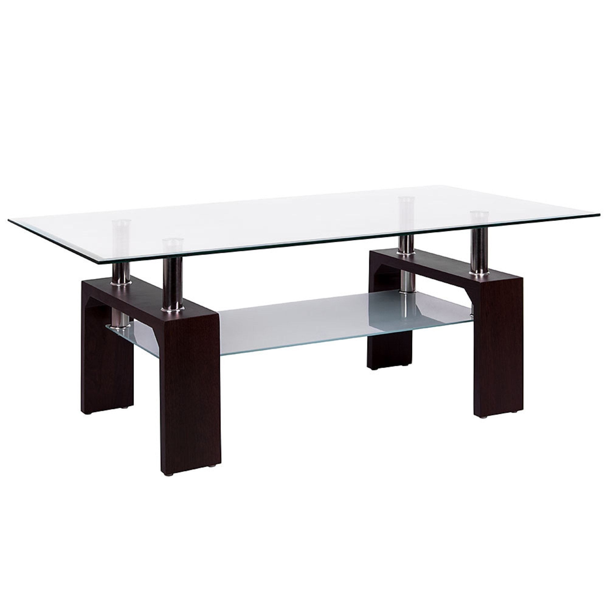Elise Rectangular Clear Glass Coffee Table | Dining | Glass Furniture In Clear Rectangle Center Coffee Tables (View 4 of 20)