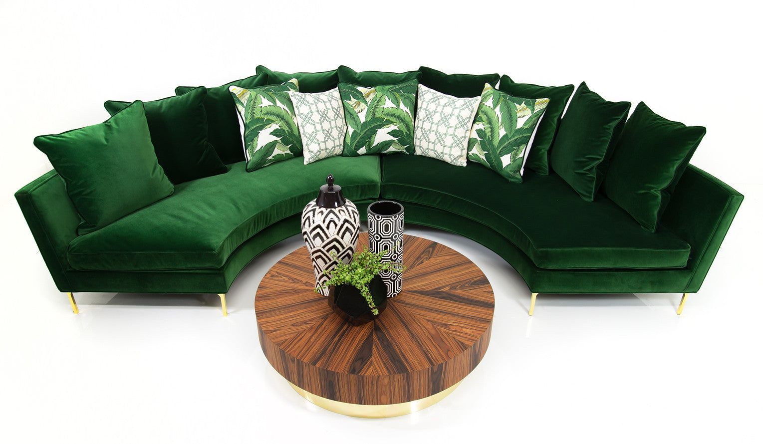 Emerald Green Velvet Sectional Sofa – Go Images Cafe In Green Velvet Modular Sectionals (View 18 of 20)
