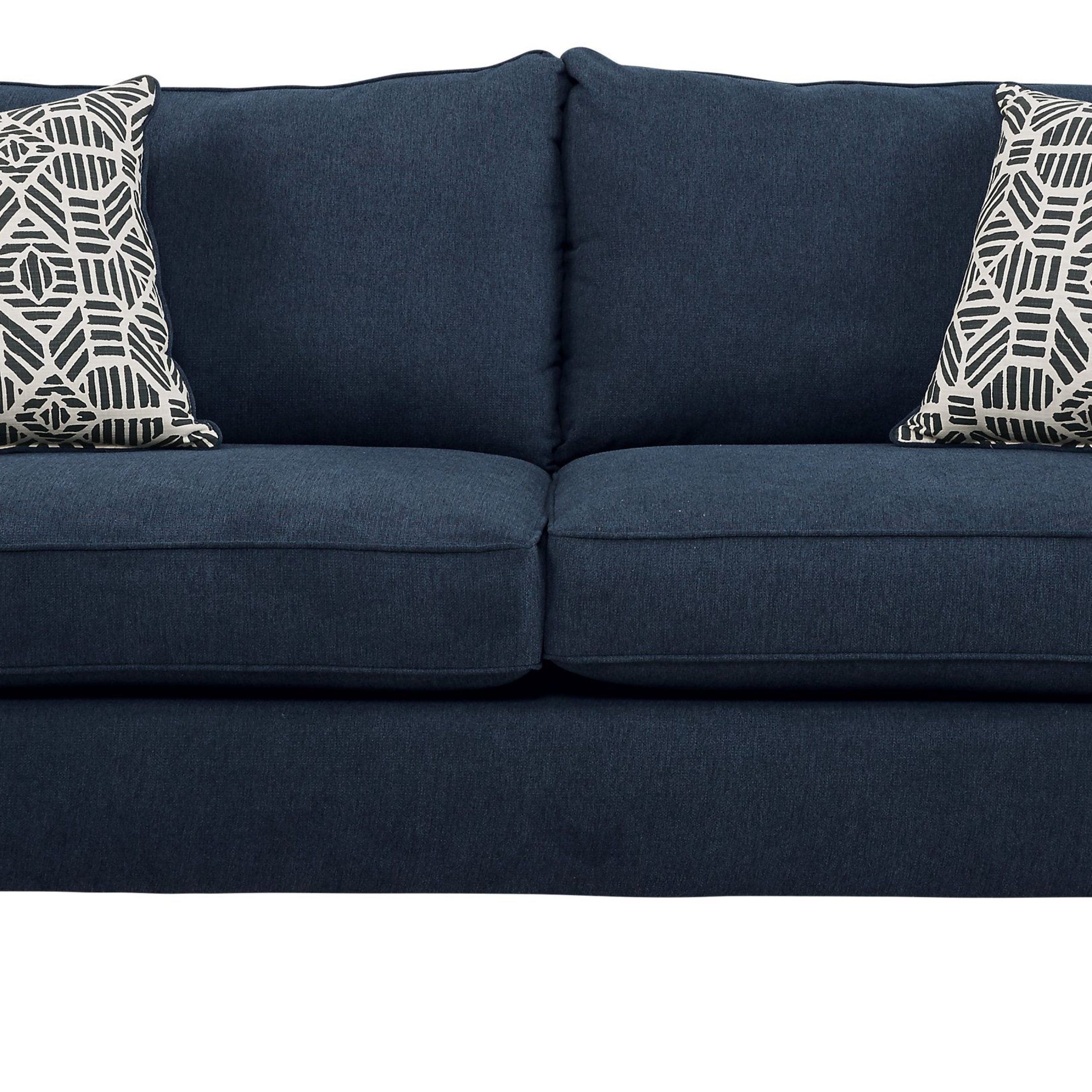Emsworth Navy Sleeper Sofa – Casual, Textured Sofa Bar, Sofa Couch Throughout Navy Sleeper Sofa Couches (View 2 of 20)