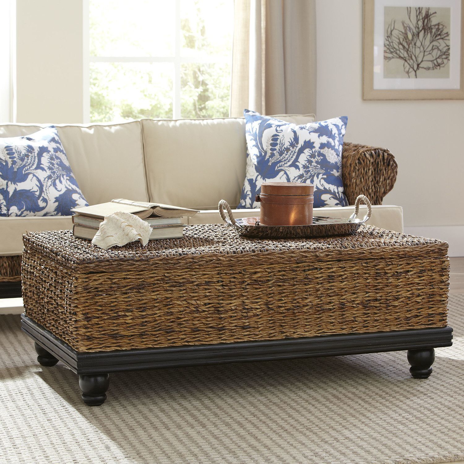 Esmont Woven Coffee Table | Incredibly Durable And Rich In Tonal Regarding Woven Paths Coffee Tables (Gallery 20 of 20)