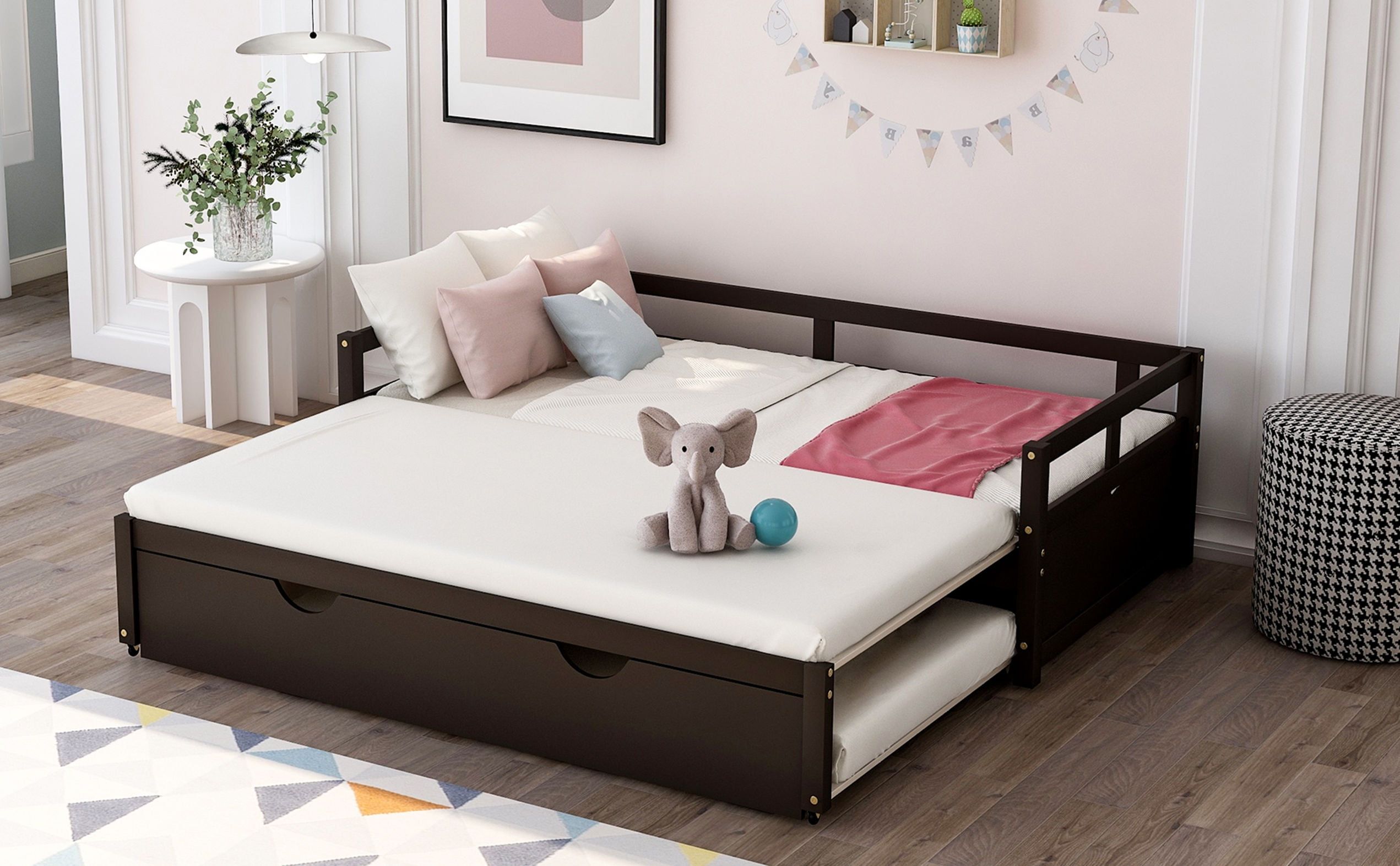 Extending Daybed With Trundle, Wooden Daybed With Trundle, Sofa Bed Pertaining To Children's Sofa Beds (Gallery 15 of 20)