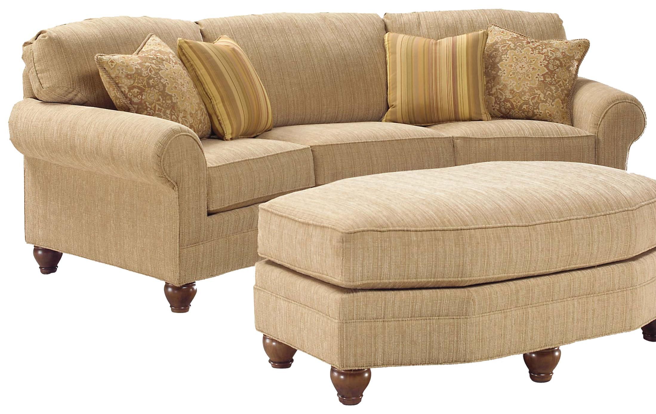 Fairfield 3768 3768 57 Curved Arch Sofa | Upper Room Home Furnishings Within Sofas With Curved Arms (View 11 of 20)