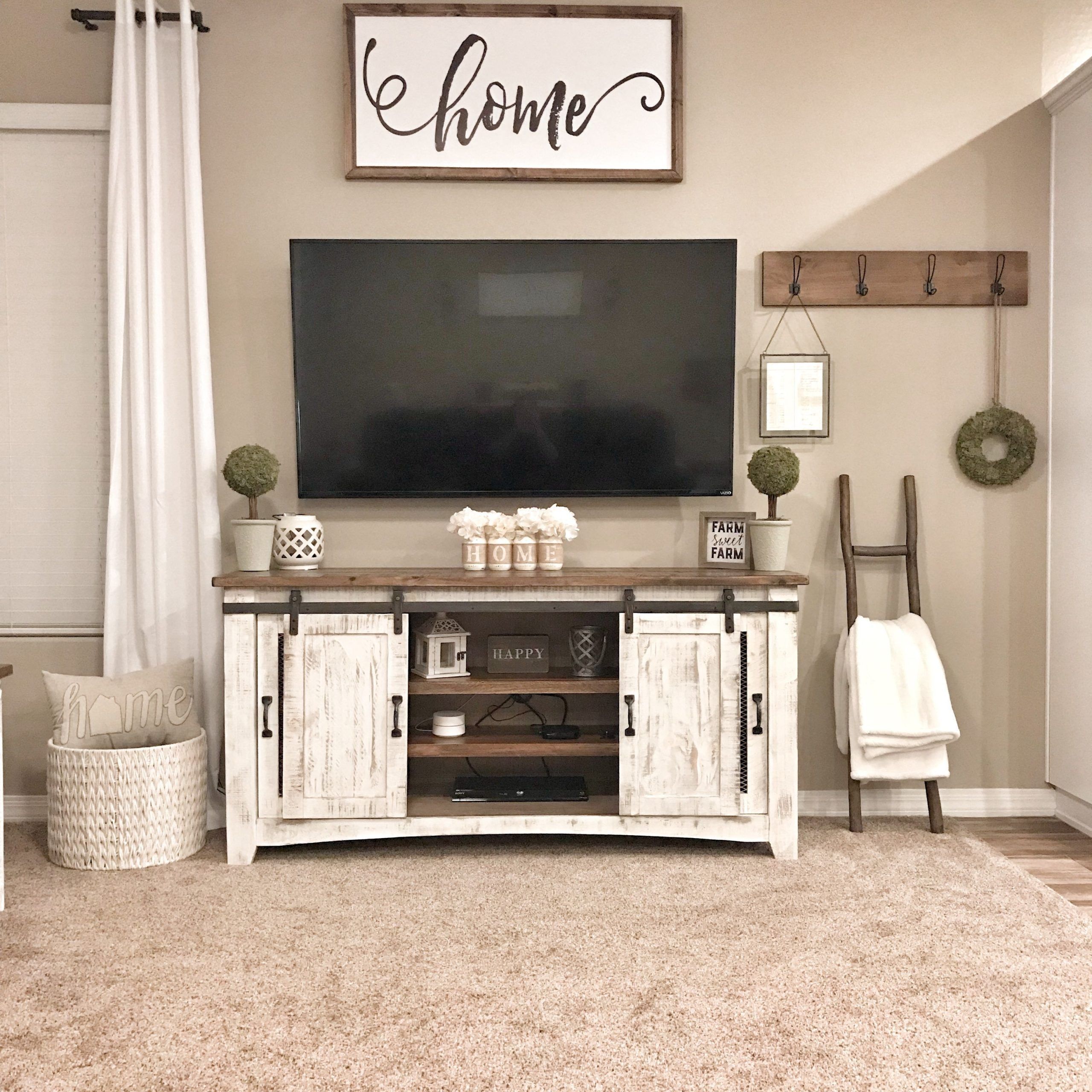 Farmhouse Tv Stand Decor #tvstanddesign | Farm House Living Room Inside Modern Farmhouse Rustic Tv Stands (View 19 of 20)