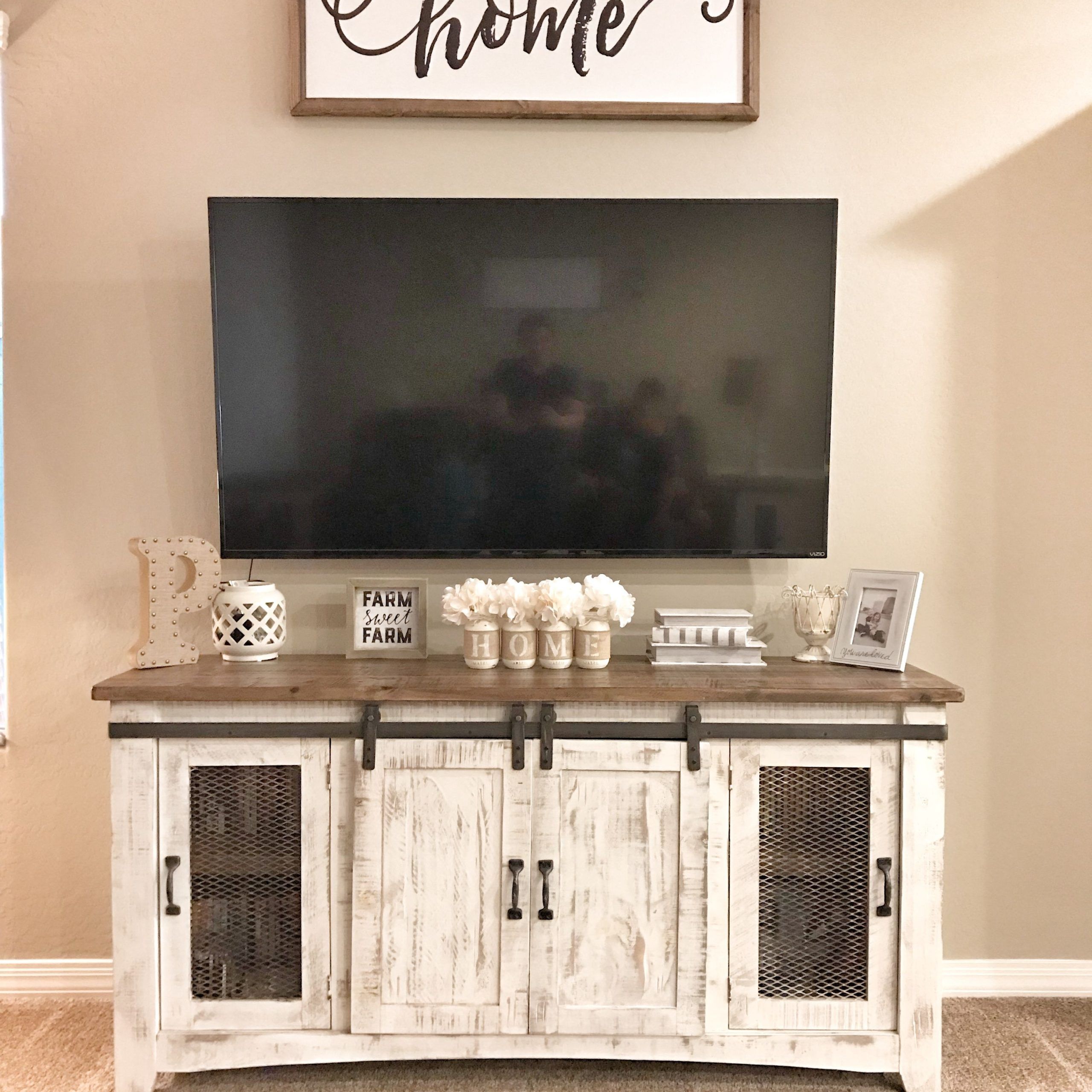 Farmhouse Tv Stand Tv Stand Decor Media Stand Decor | Farm House Living In Modern Farmhouse Rustic Tv Stands (View 12 of 20)